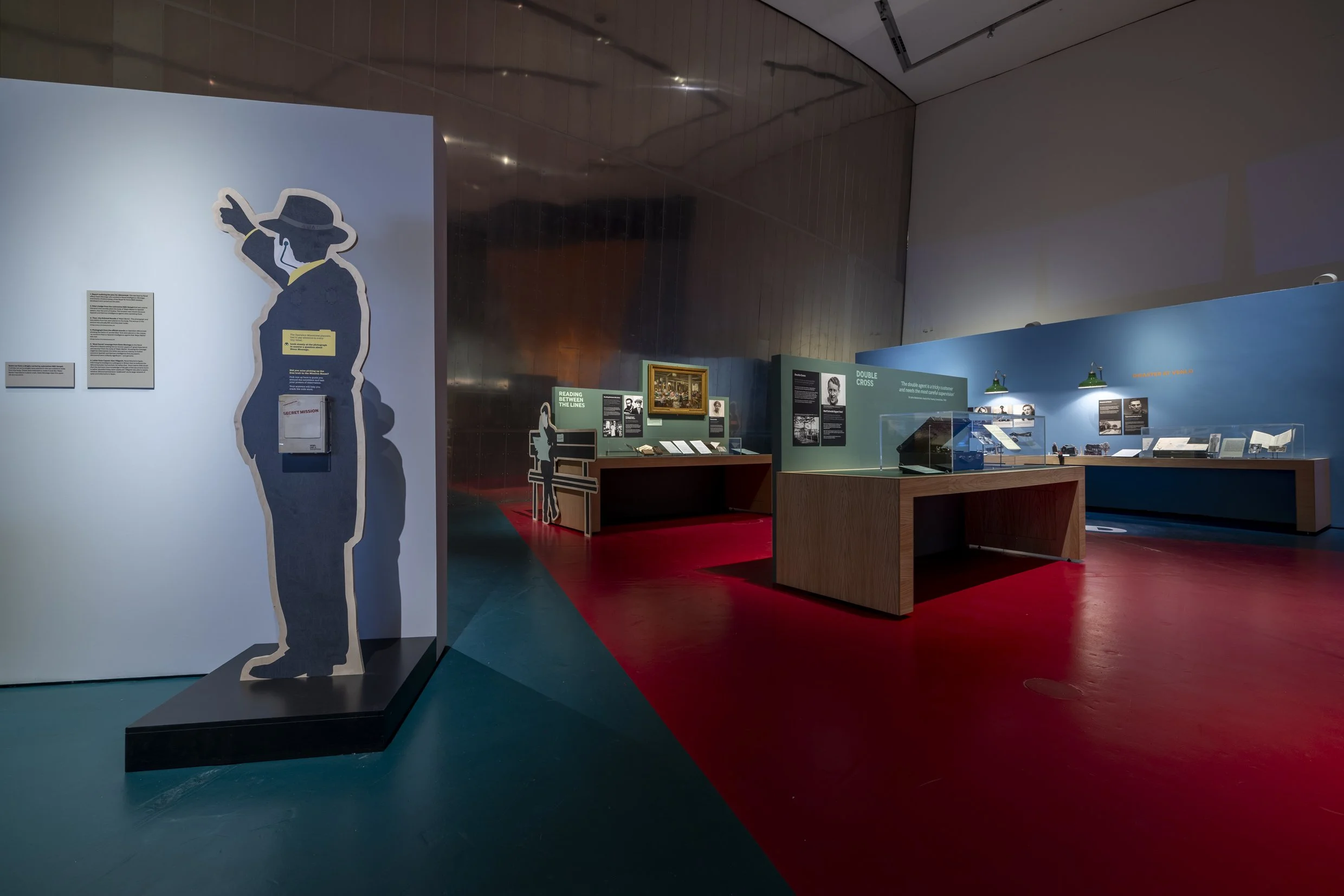 Installation view of Spies, Lies and Deception at IWM North, Manchester, 2025. Photos: Ⓒ Imperial War Museums.