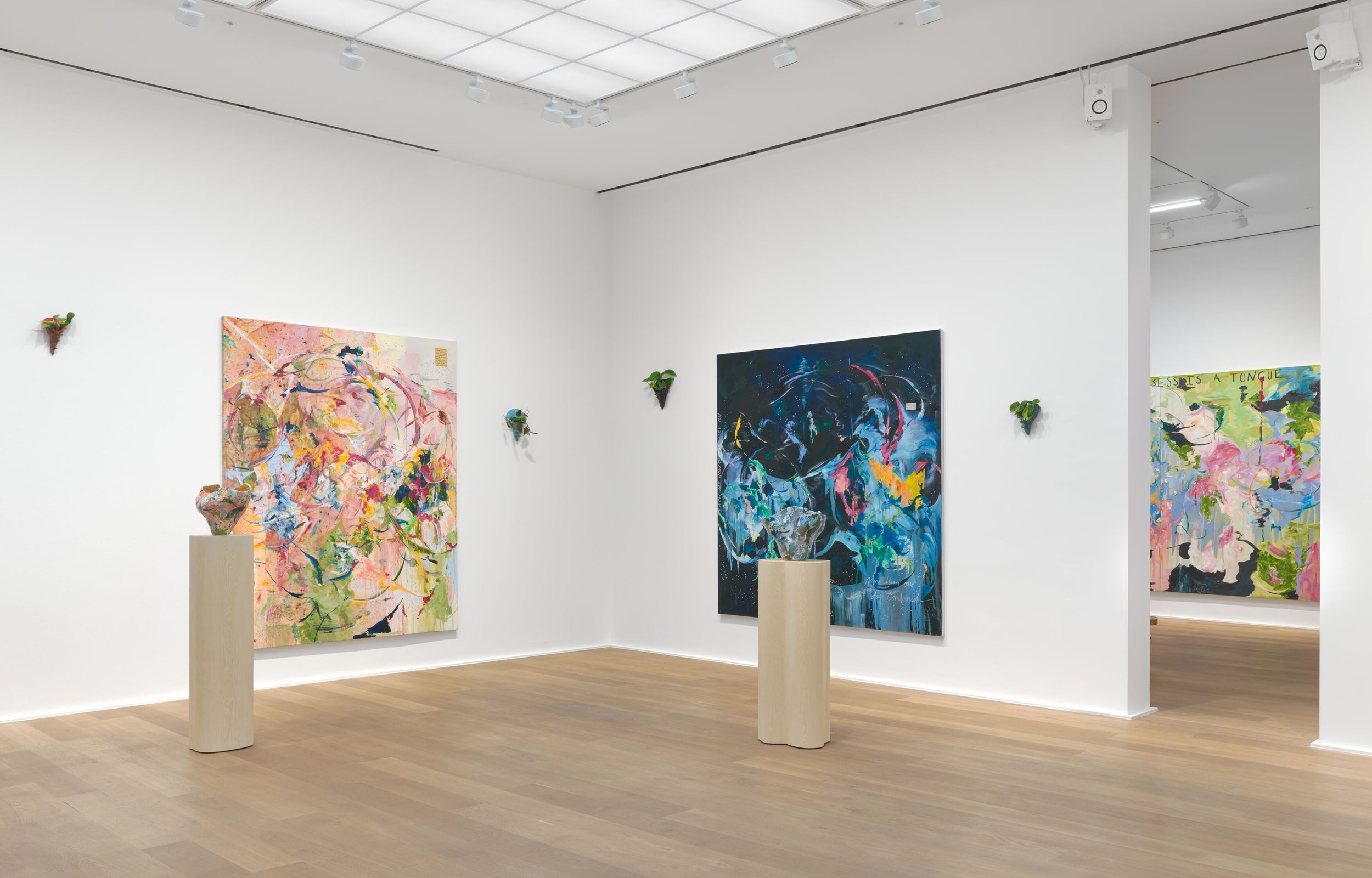 Installation view, ‘Michaela Yearwood-Dan. No Time for Despair,’ Hauser & Wirth London, 2025. © Michaela Yearwood-Dan. Courtesy the artist, Hauser & Wirth and Marianne Boesky Gallery. Photo: Alex Delfanne