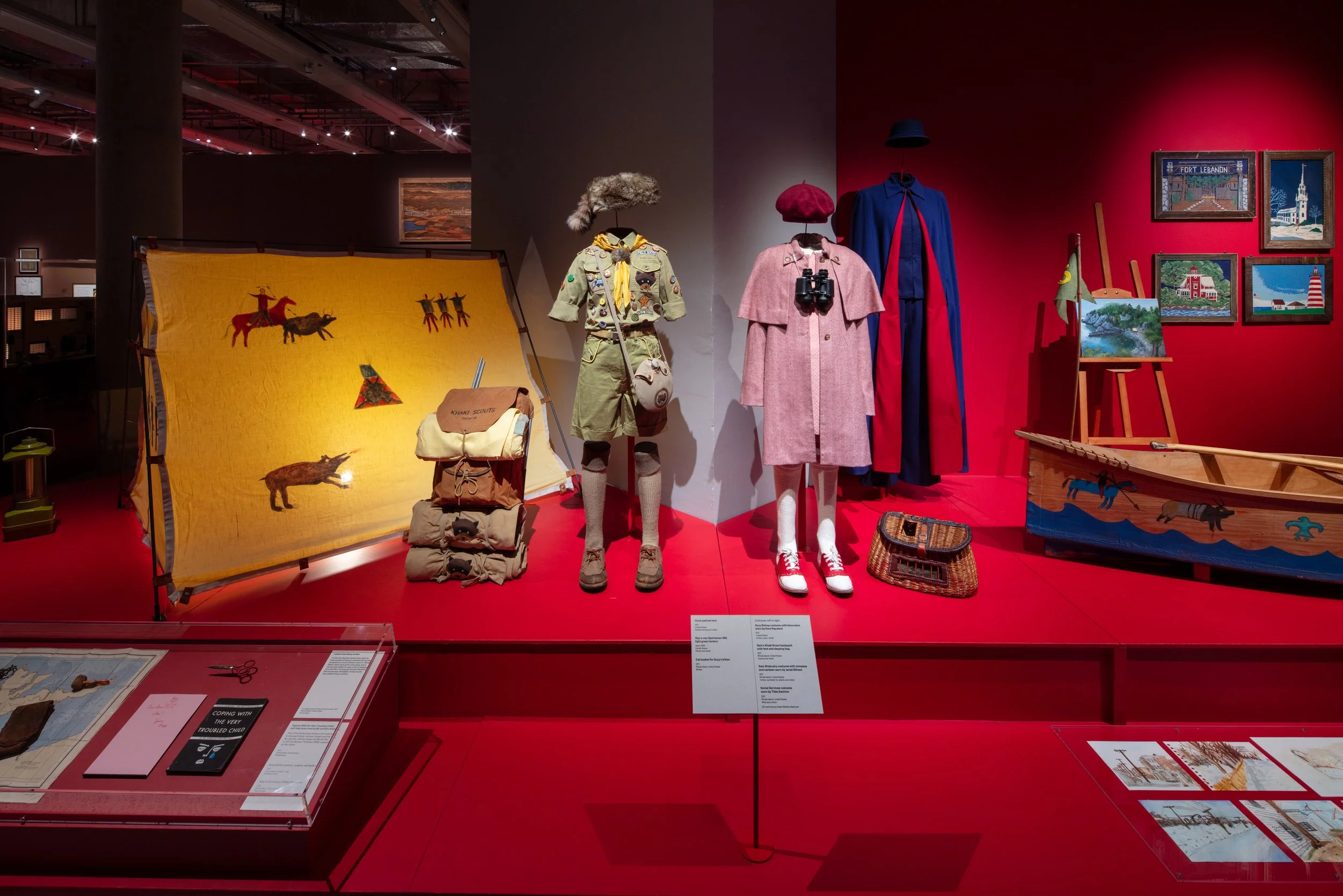 Installation view of Wes Anderson: The Archives at the Design Museum, London, 2025. Photos: Ⓒ Luke Hayes and the Design Museum.
