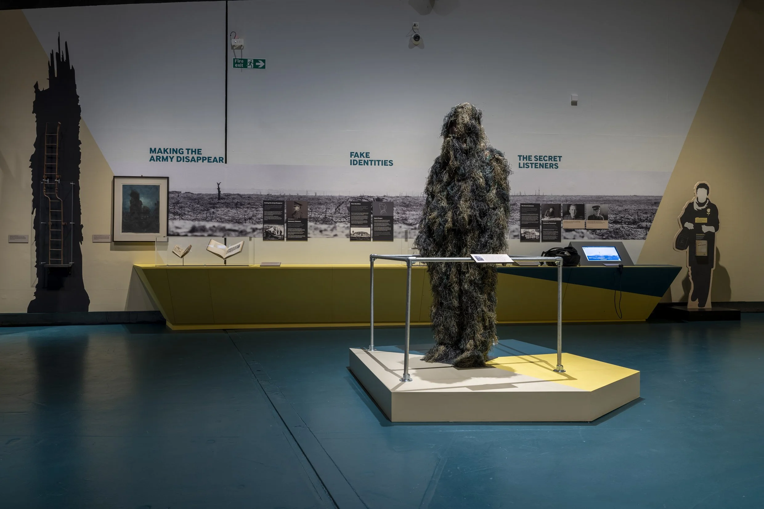 Installation view of Spies, Lies and Deception at IWM North, Manchester, 2025. Photos: Ⓒ Imperial War Museums.