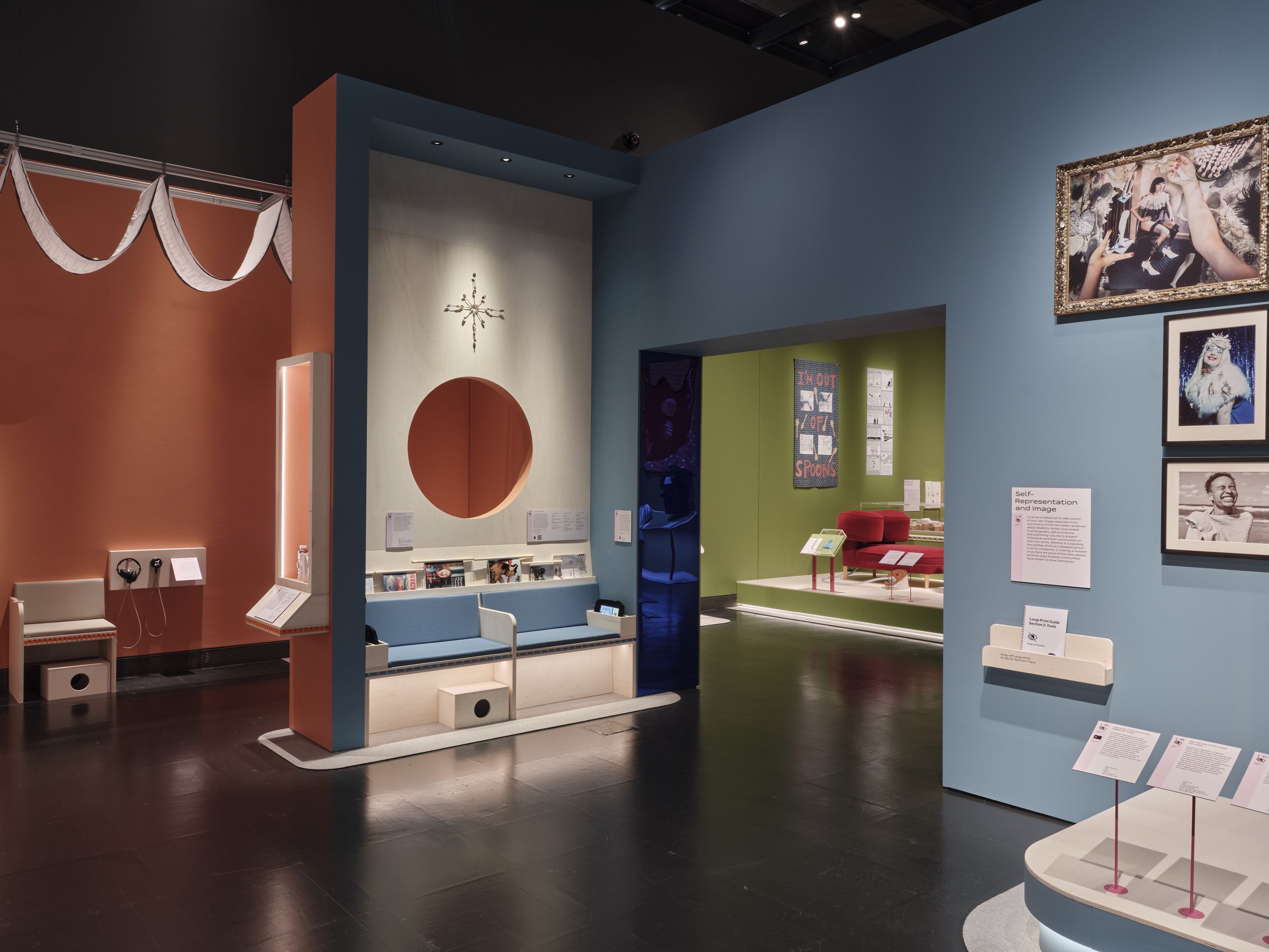 Installation view of Design and Disability at the Victoria and Albert Museum, 2025. Photos: Ⓒ Thomas Adank and the Victoria and Albert Museum, London.