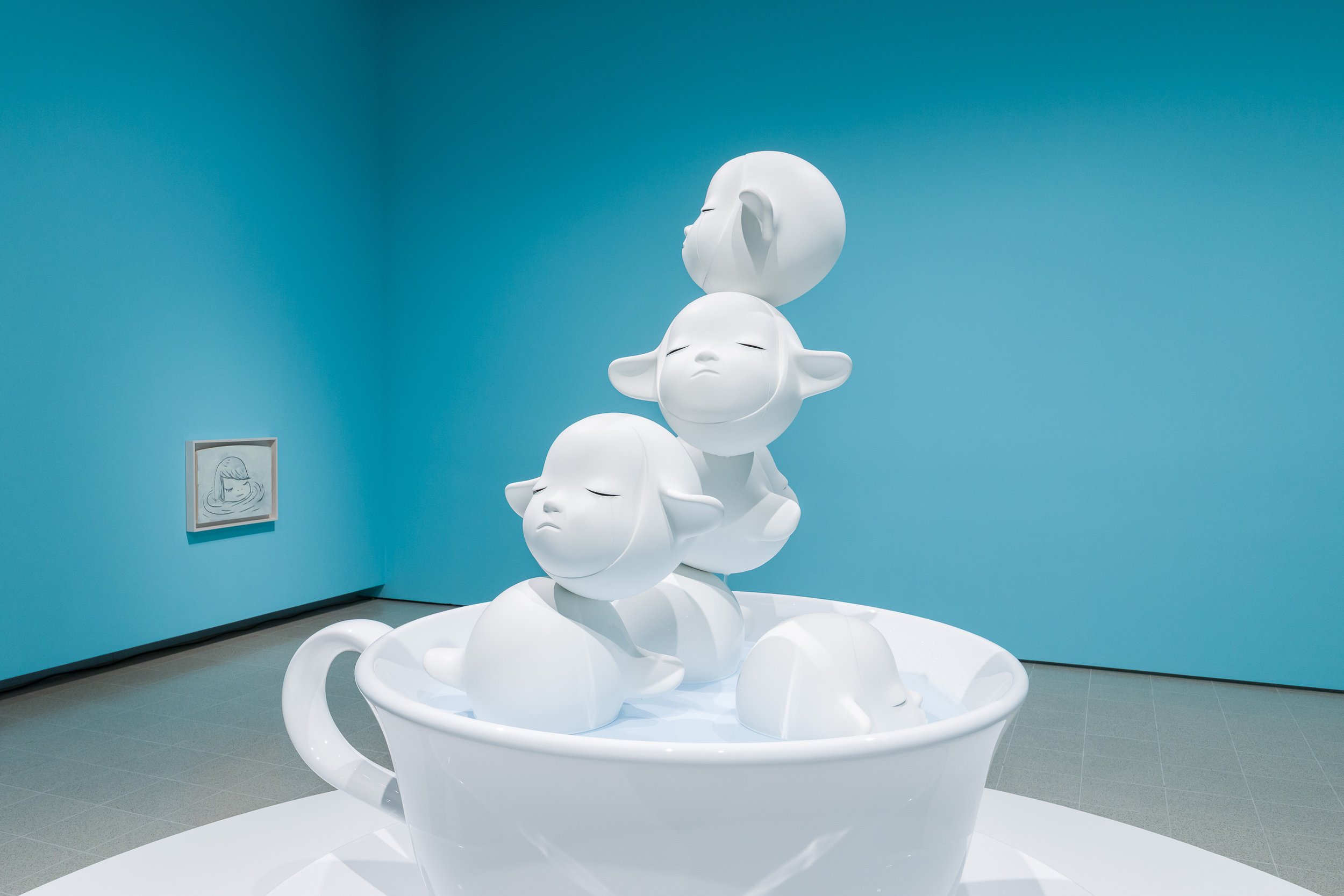 Installation view of Yoshitomo Nara. Photo:
Mark Blower. Courtesy the artist and the
Hayward Gallery.