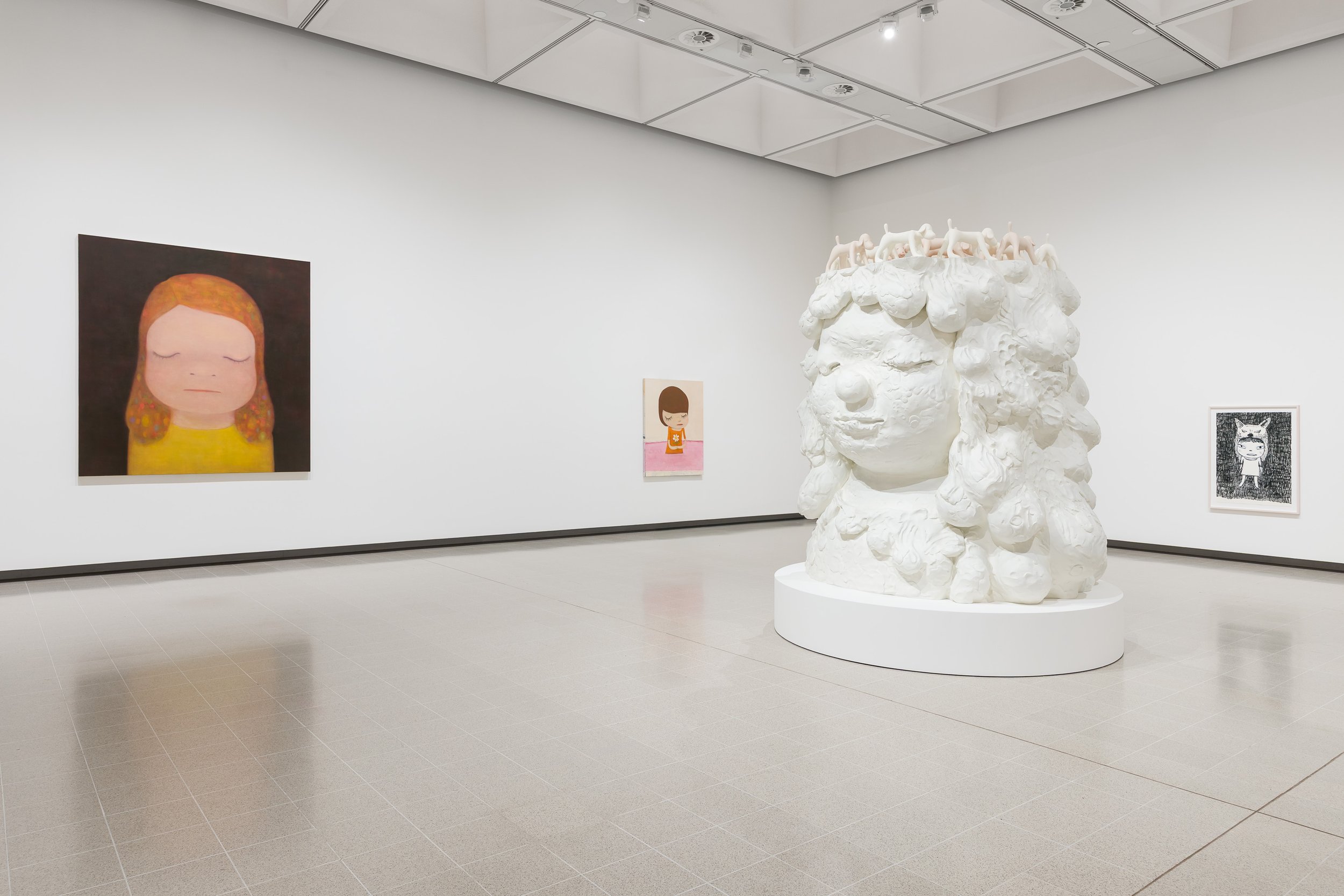 Installation view of Yoshitomo Nara. Photo:
Mark Blower. Courtesy the artist and the
Hayward Gallery.