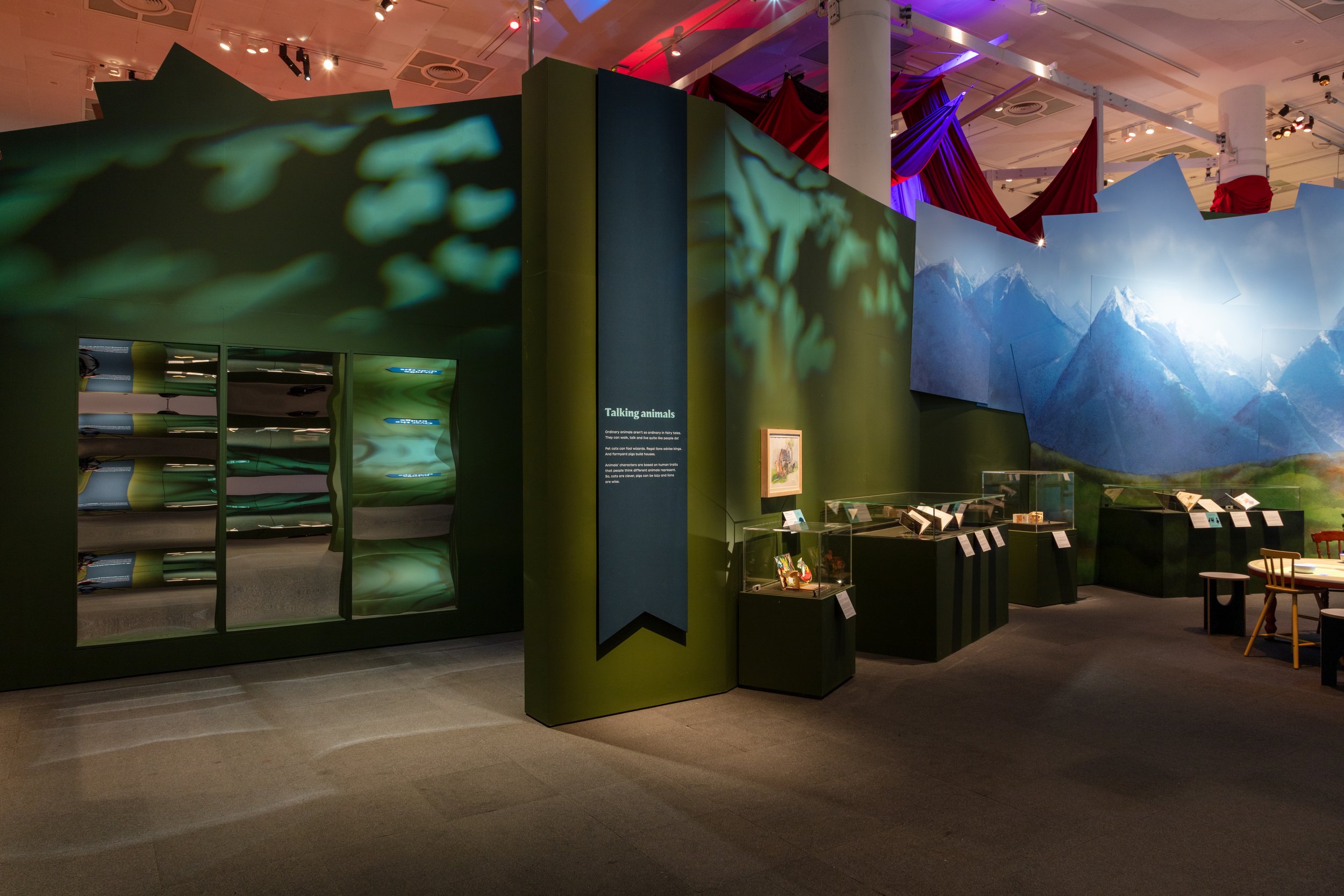 Installation view of Fairytales at the British Library, 2026. Images © the British Library.