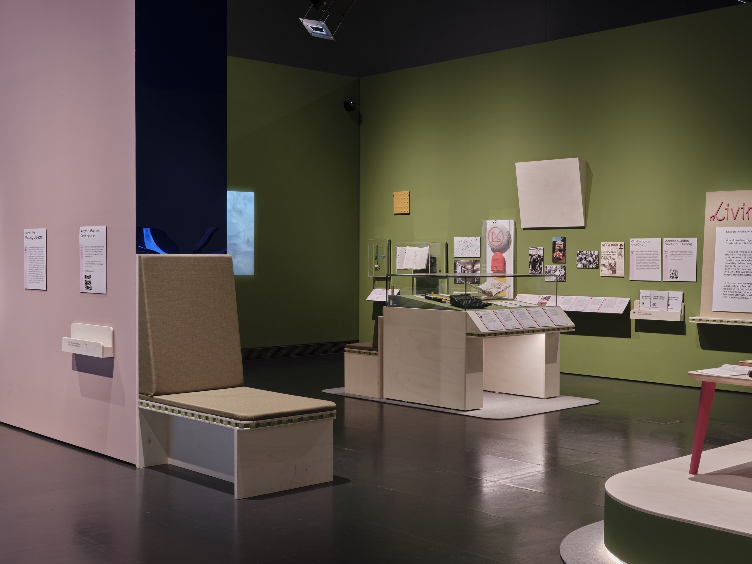 Installation view of Design and Disability at the Victoria and Albert Museum, 2025. Photos: Ⓒ Thomas Adank and the Victoria and Albert Museum, London.