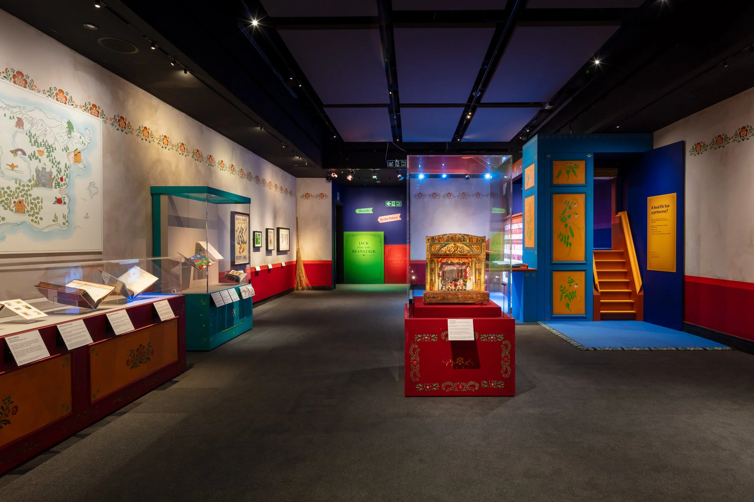Installation view of Fairytales at the British Library, 2026. Images © the British Library.