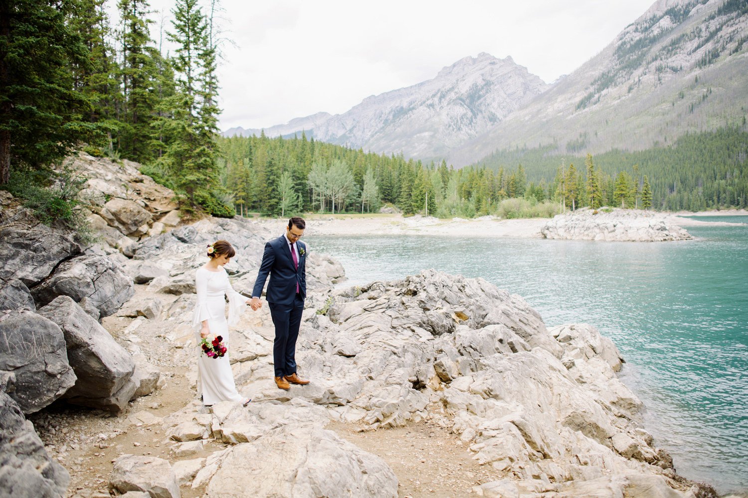Banff Springs Lake Minnewanka Wedding