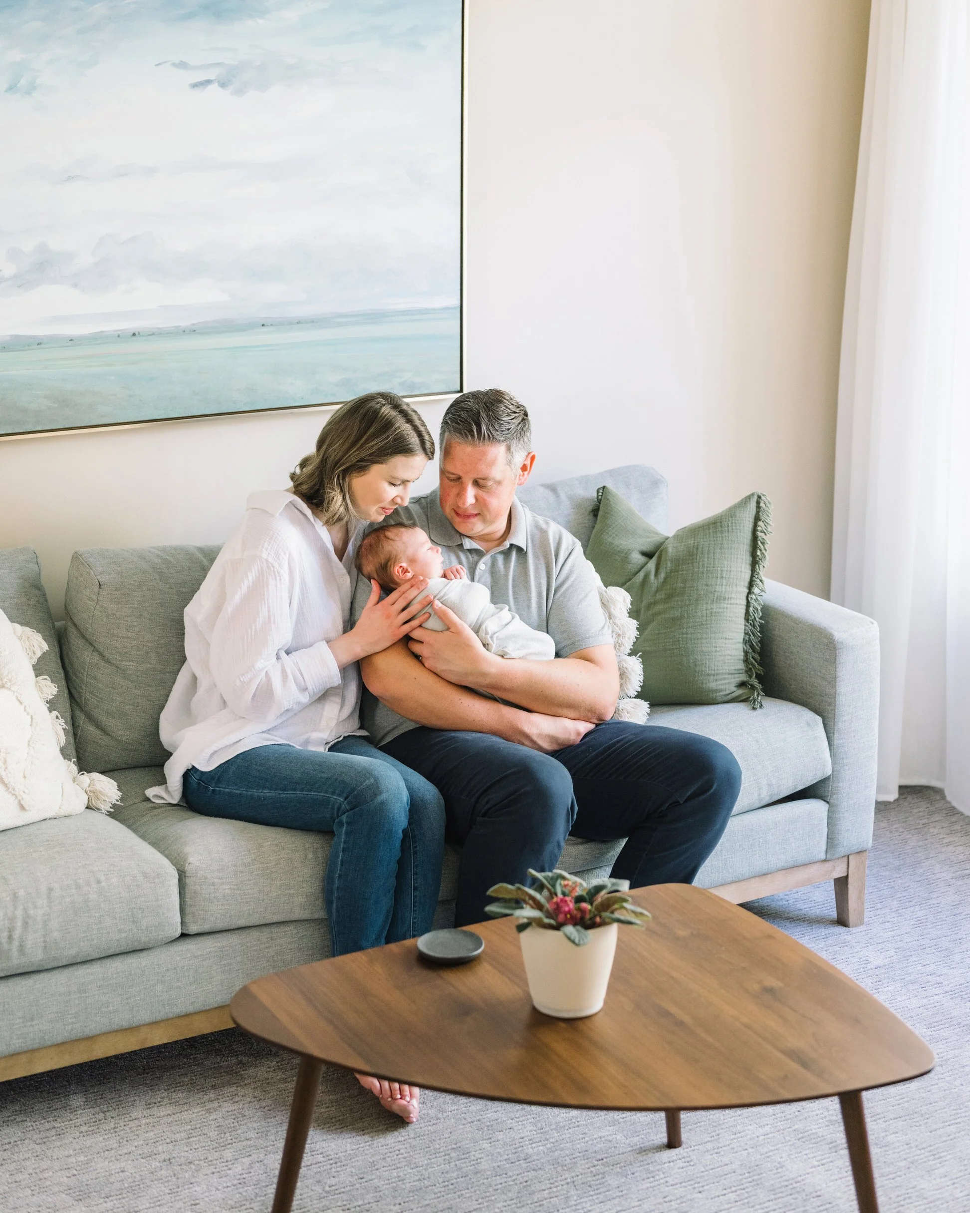 In-home newborn session in Calgary