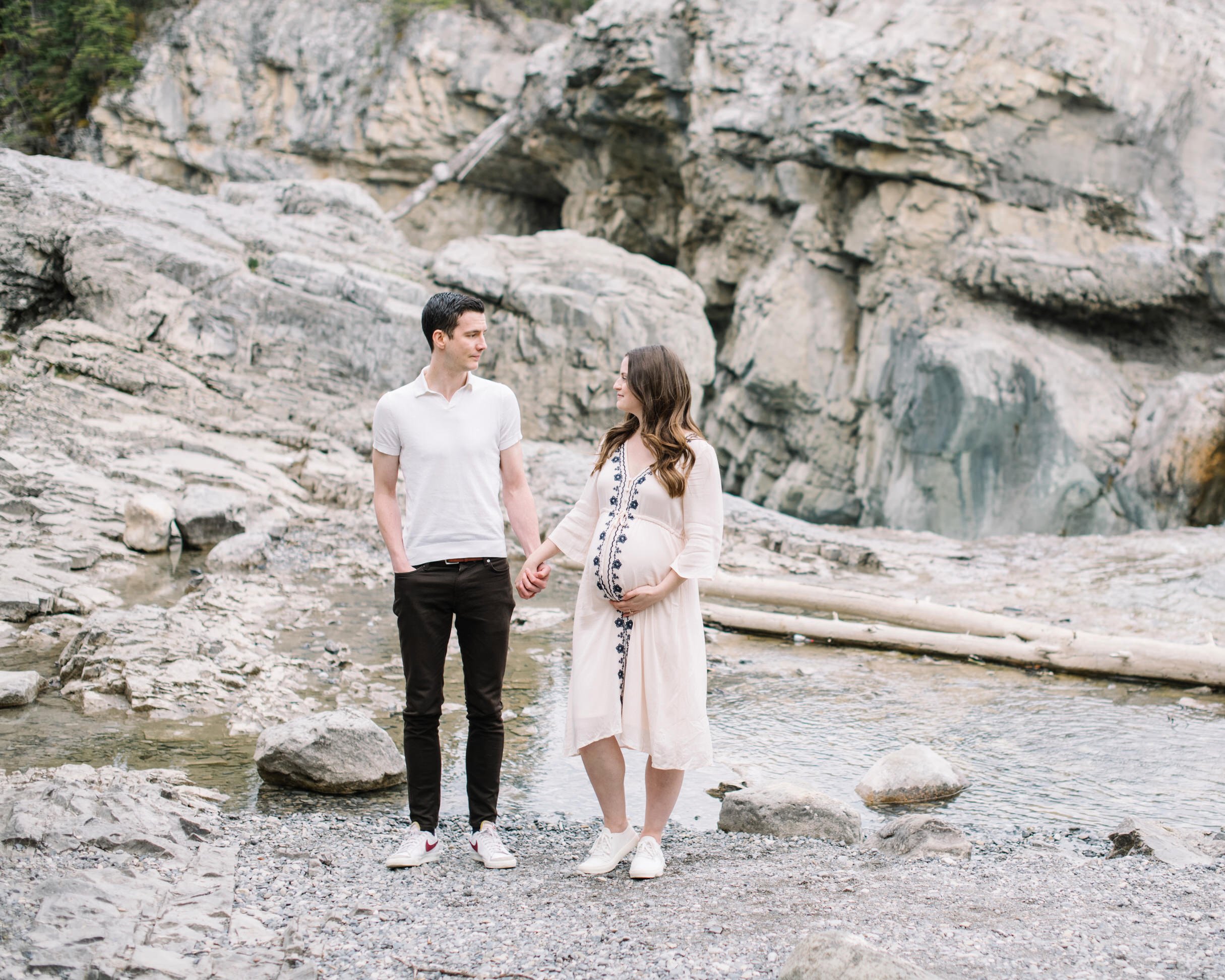 maternity session at Bow Falls