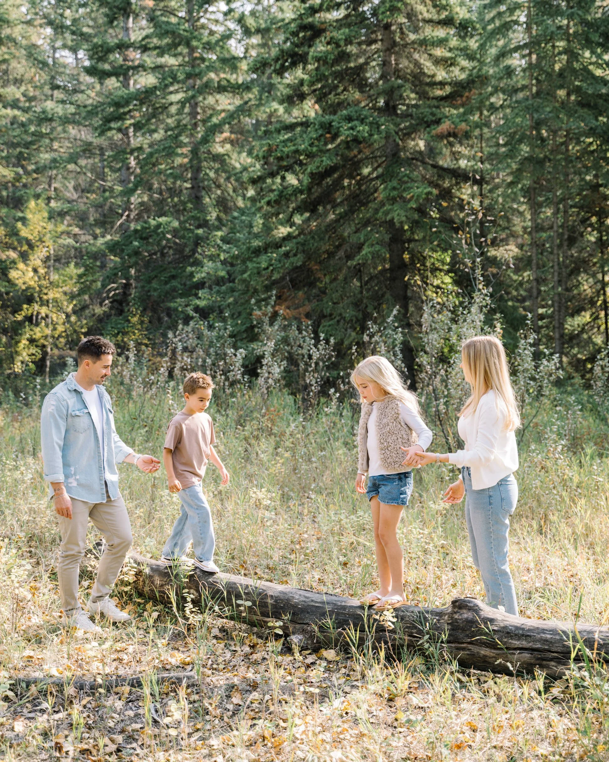 Fun fall family session in Calgary