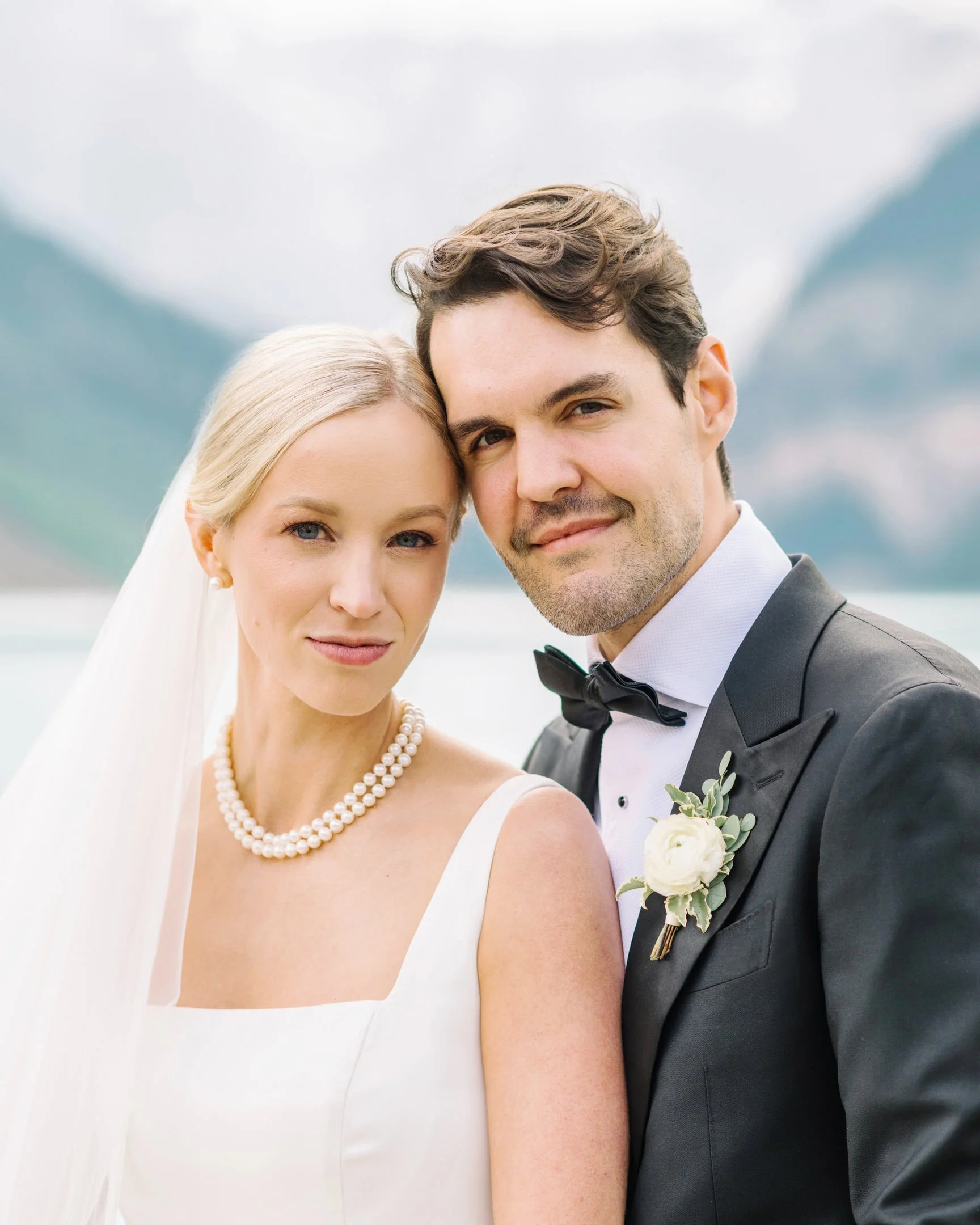 Bride and groom portraits at Fairmont Chateau Lake Louise