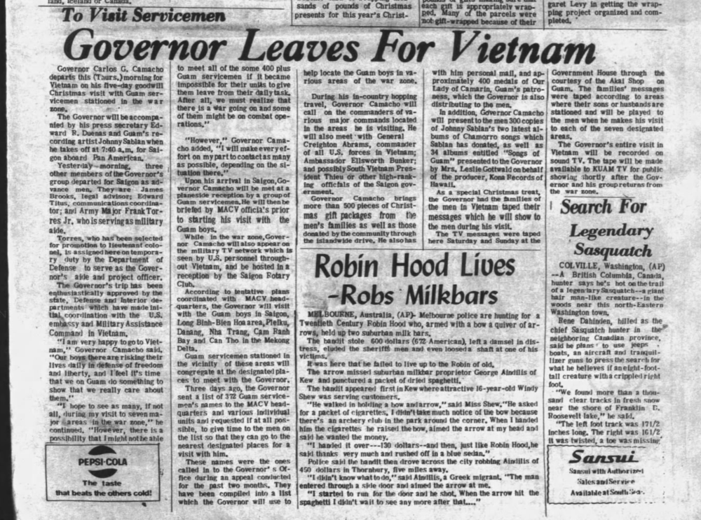 Guam Daily News_Oct 18 1969_Pg 1