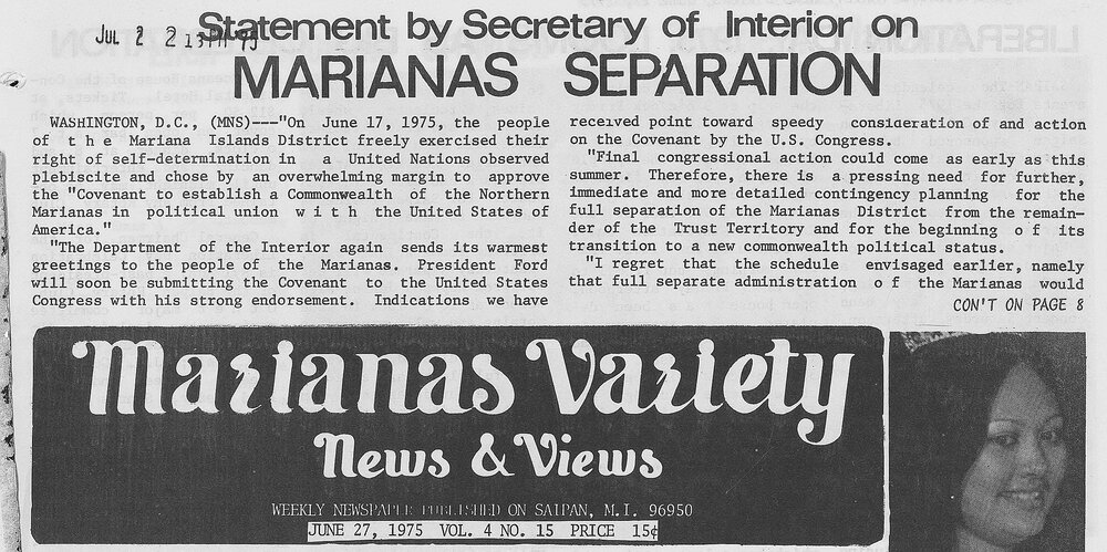 Marianas Variety_Vol. 4, No. 15_June 27, 1975_Pg.1