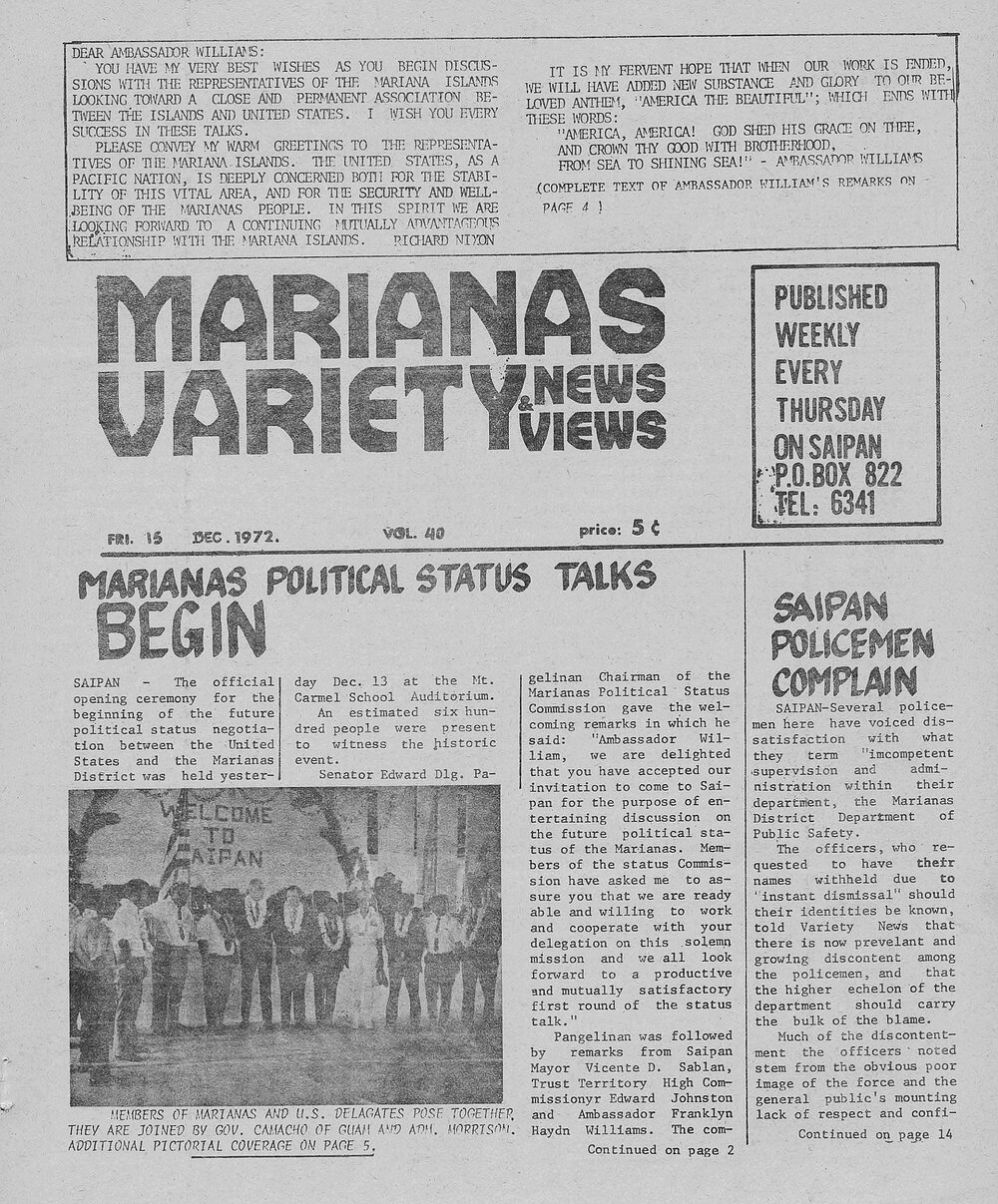 Marianas Variety_Vol. 40_Dec. 15, 1972_Pg.1