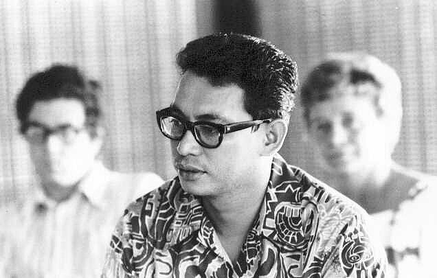 Photo of Edward Pangelinan, Chairman of the Marianas Political Status Commission. Courtesy of UH Manoa - Hamilton Pacific TT Archives Photos