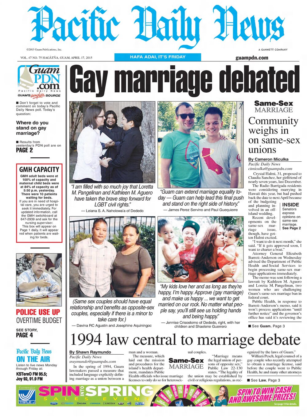 Pacific Daily News_April 17, 2015_Pg.1