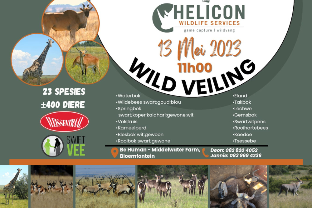 Helicon Wildvang Dienste Wildveiling - 13 Mei 2023
