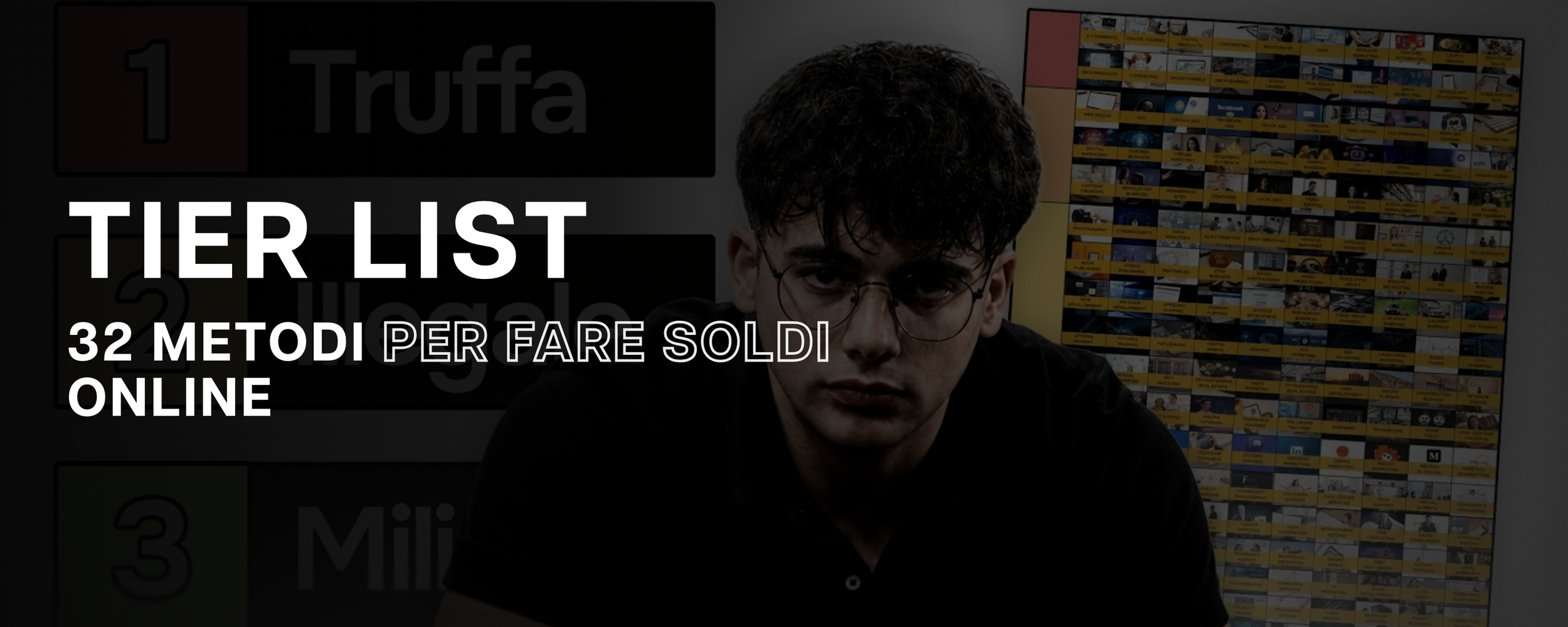 Tier list di Andrei Pascu sui 32 metodi per fare soldi online: analisi concreta dei modelli di business per guadagnare partendo da zero.