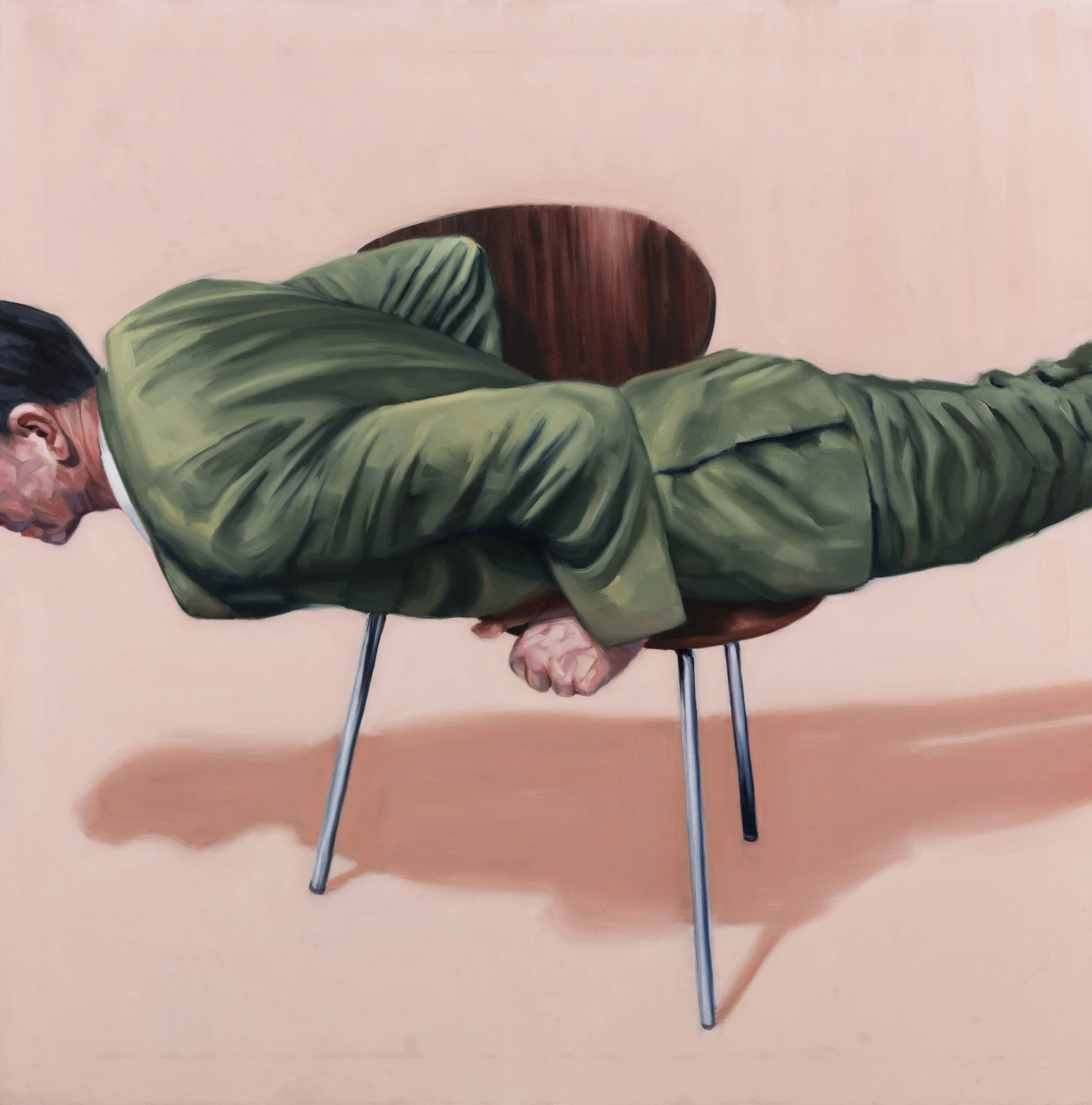 Pilot  2026 Oil on canvas 120 x 120 cm.