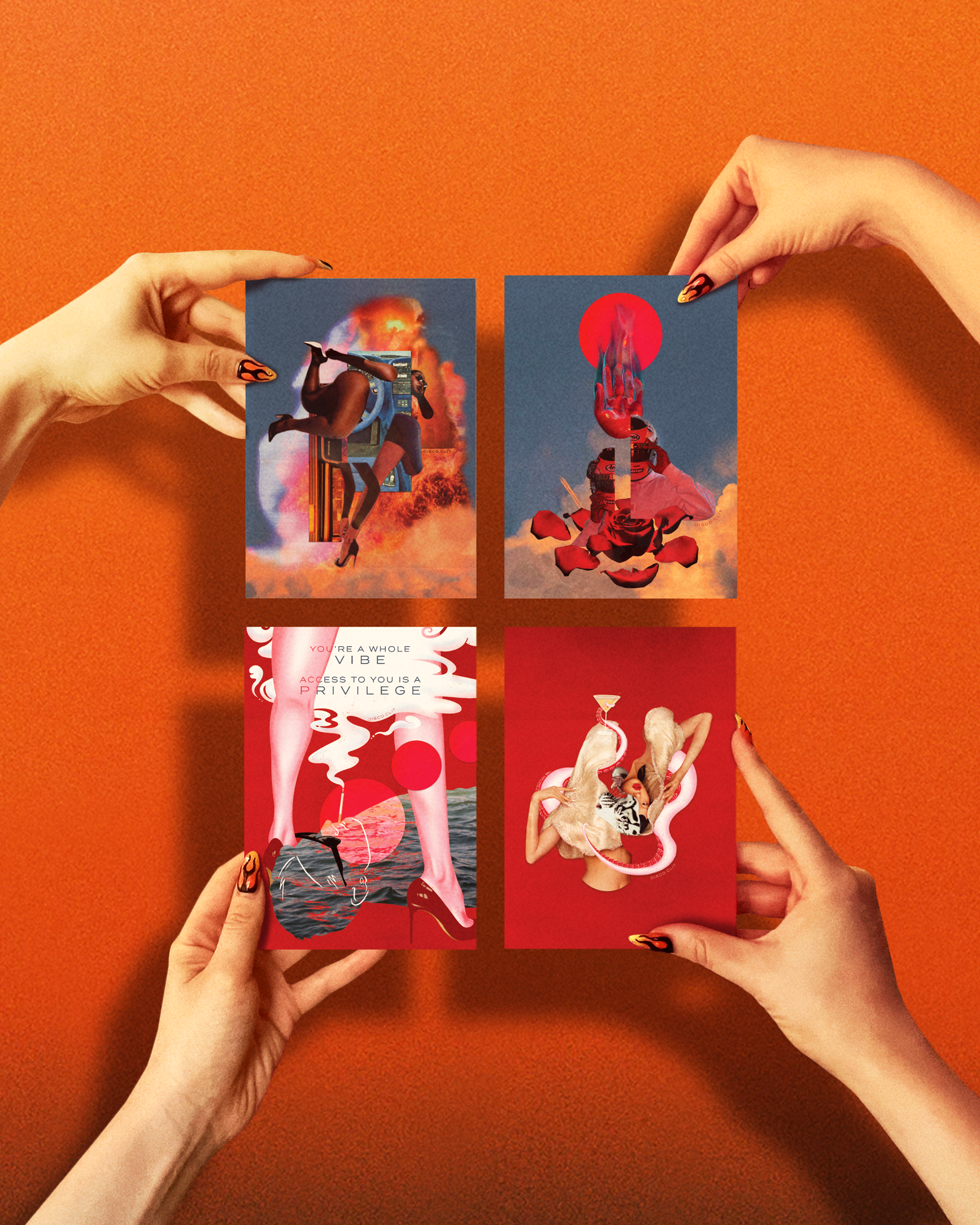 Collage Postcard Set