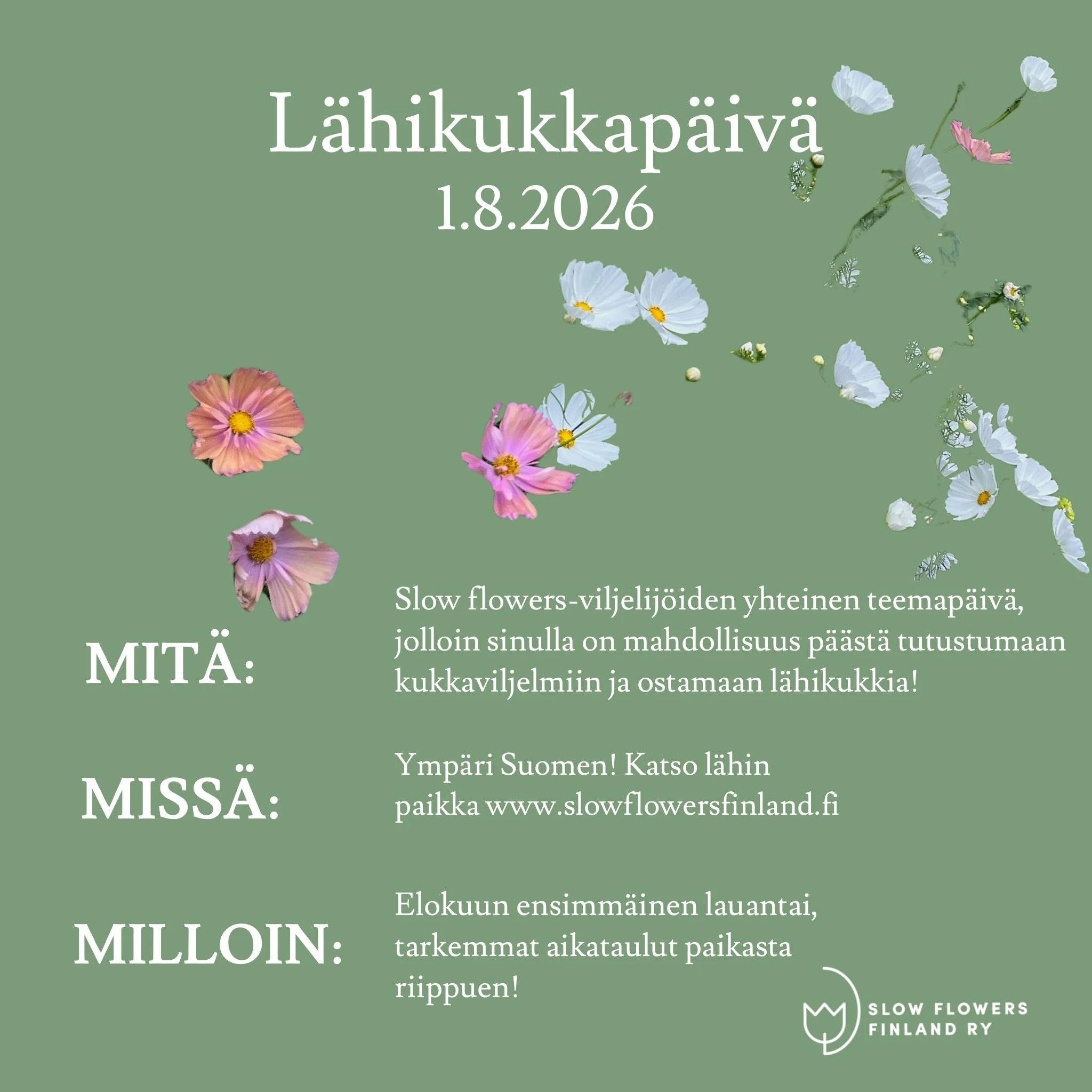 Oletko jo kuullut l&auml;hikukkap&auml;iv&auml;st&auml;, mutta viel&auml; miettinyt mik&auml; se on? T&auml;ss&auml; p&auml;iv&auml;n idea tiivistettyn&auml;💚 Lue lis&auml;&auml; nettisivuiltamme ja suunnittele mihin suuntaat elokuun alussa viett&au