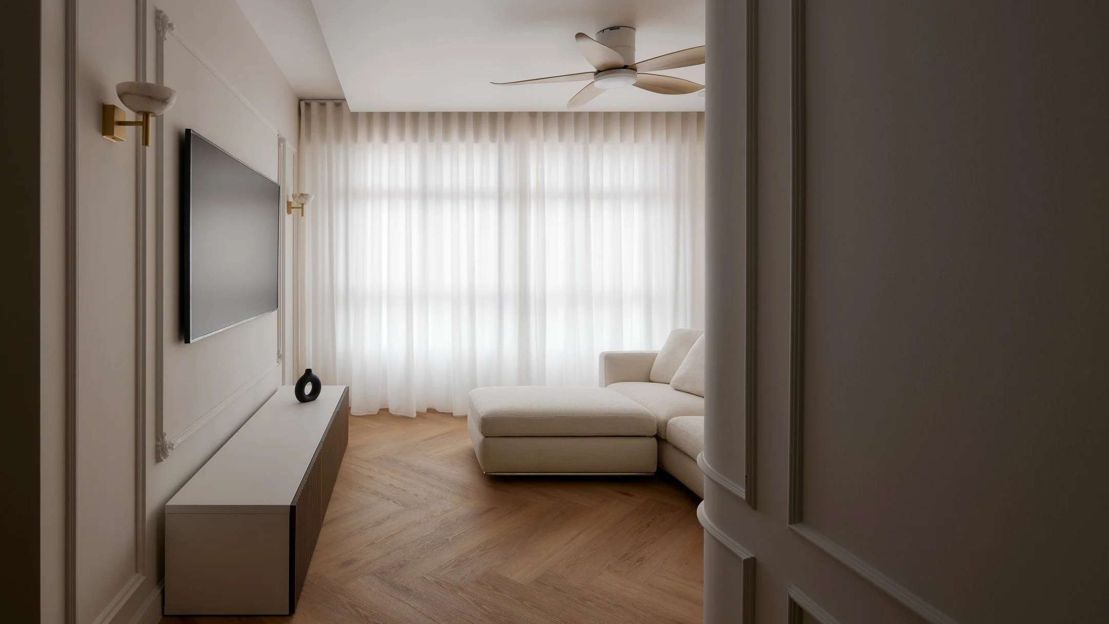 High above the Bishan landscape, there is a dwelling inspired by Paris, that is full of white and light and lovely little details.