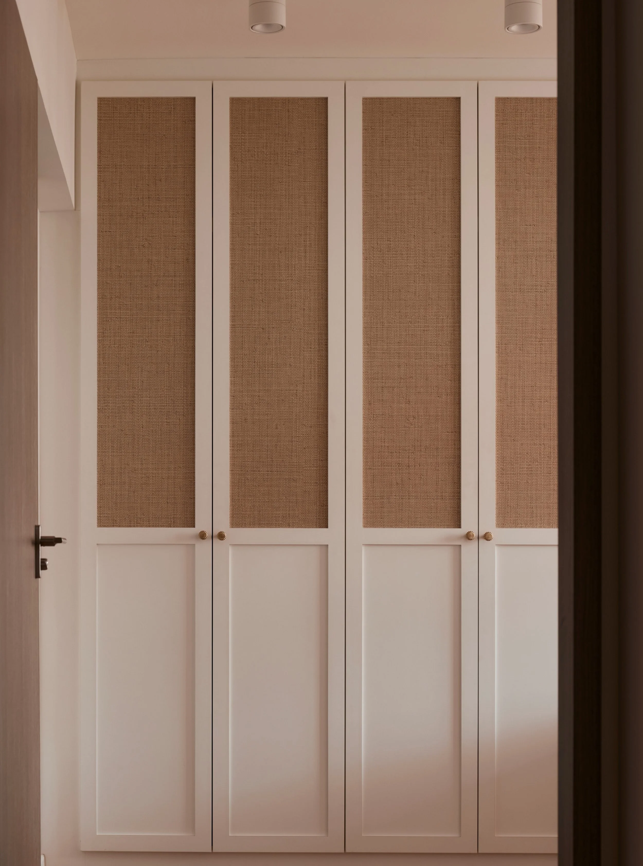 Two wardrobe designs in this farmhouse themed space; which do you fancy?