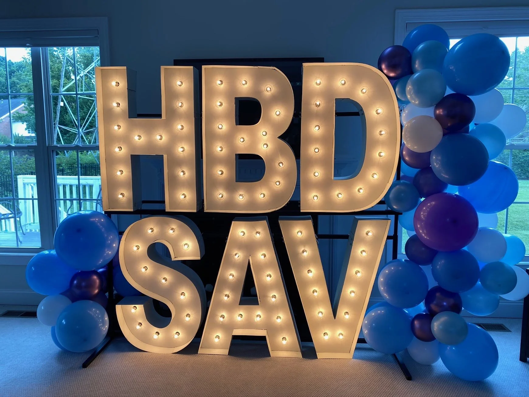 birthday marquee letter rentals Huntsville, Al
