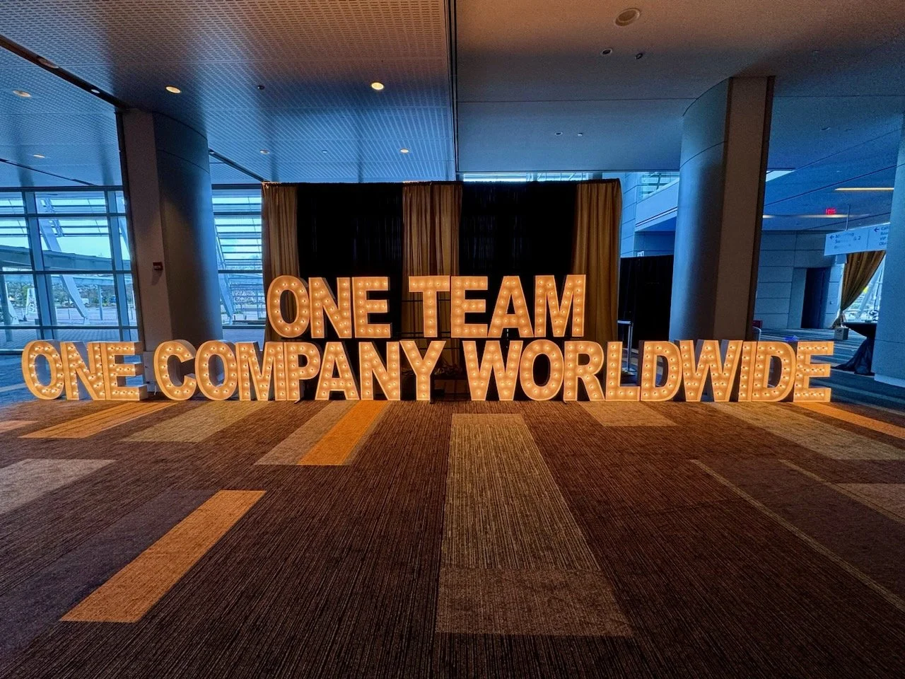 Light-up marquee letters for corporate event in Huntsville, AL