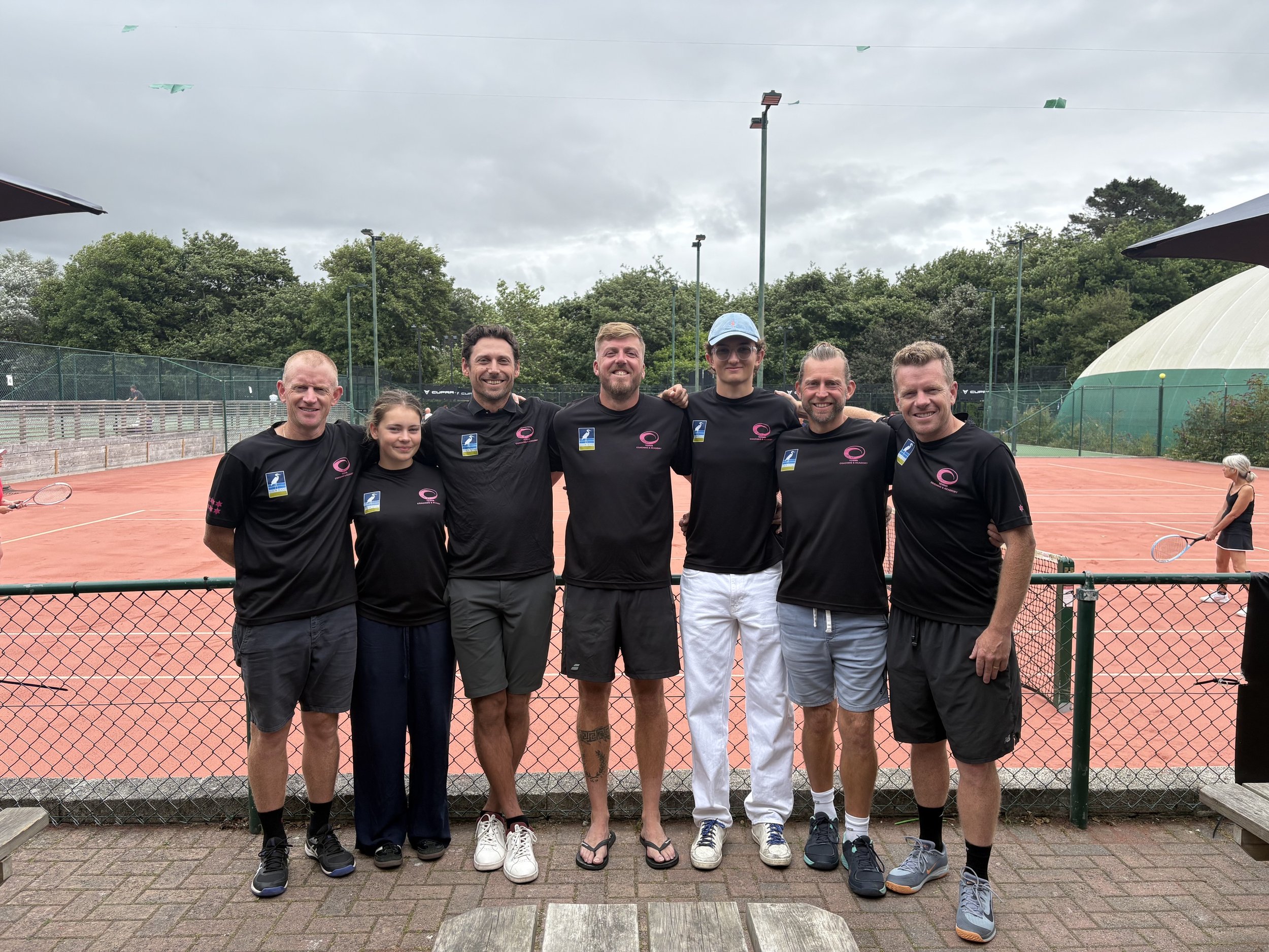 Tennis and padel coaching team at Heron Tennis Centre Newquay