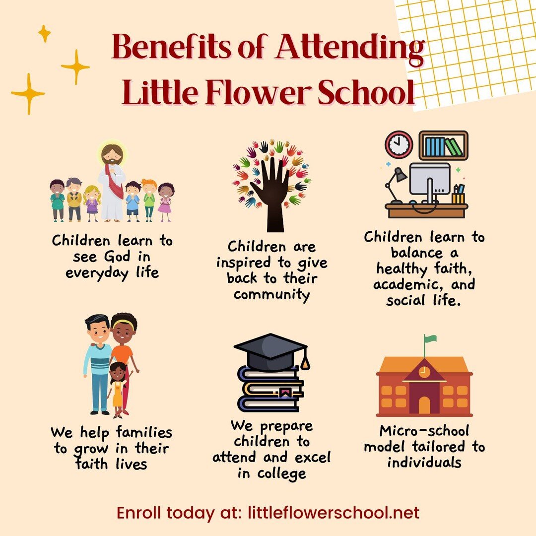 Here are some benefits of attending Little Flower School. Learn more about us by giving us a call at 210-732-9207!
