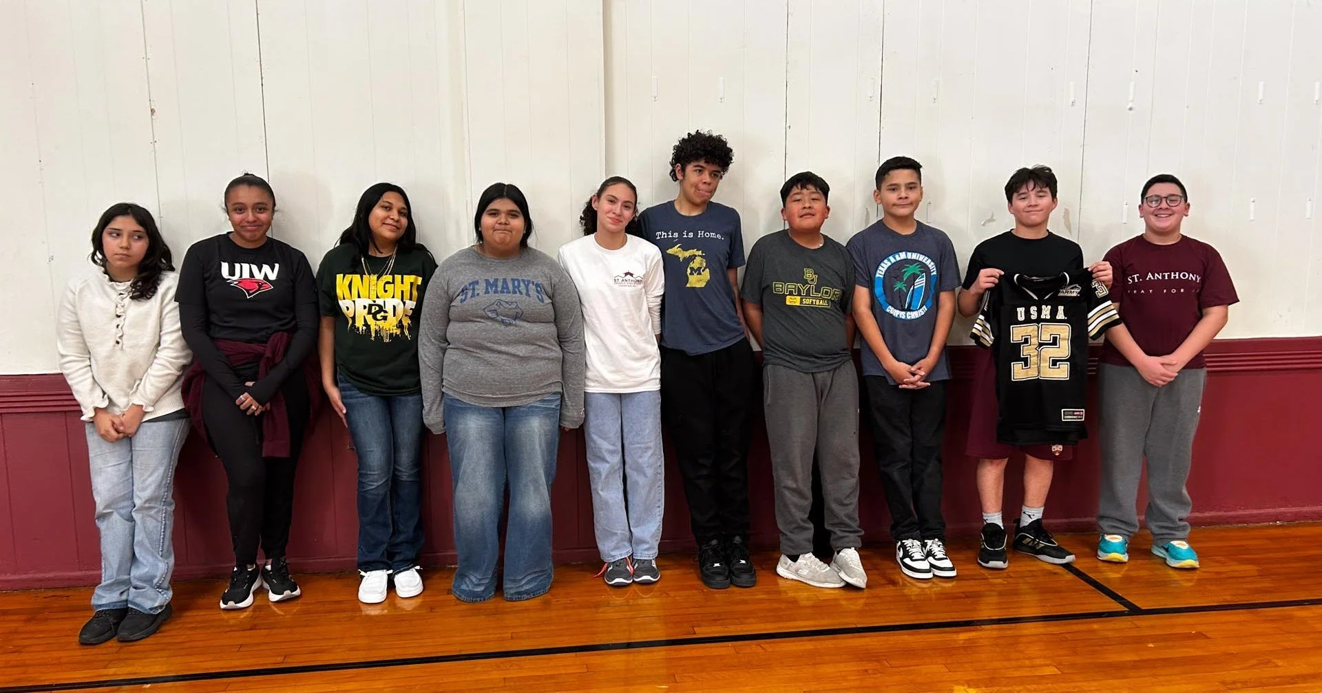 ✨🦅Our Teachers and Students wore shirts from Catholic high schools, Universities and Colleges to show where their hard work will take them!
