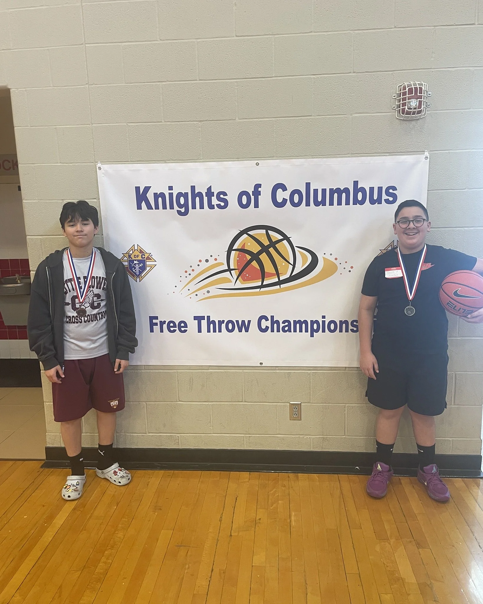 🏀Very proud of Joey Sanchez and Simon Romero for earning their way to the Knight of Columbus District Free Throw Championship &amp; representing Little Flower.

Joey Sanchez placed 2nd in 12U
Simon Romero placed 3rd in 13U

🦅Congratulations Eagles!