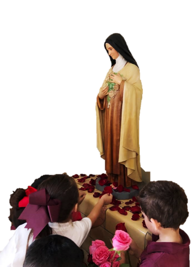 Children asking for the intercession of St . Therese