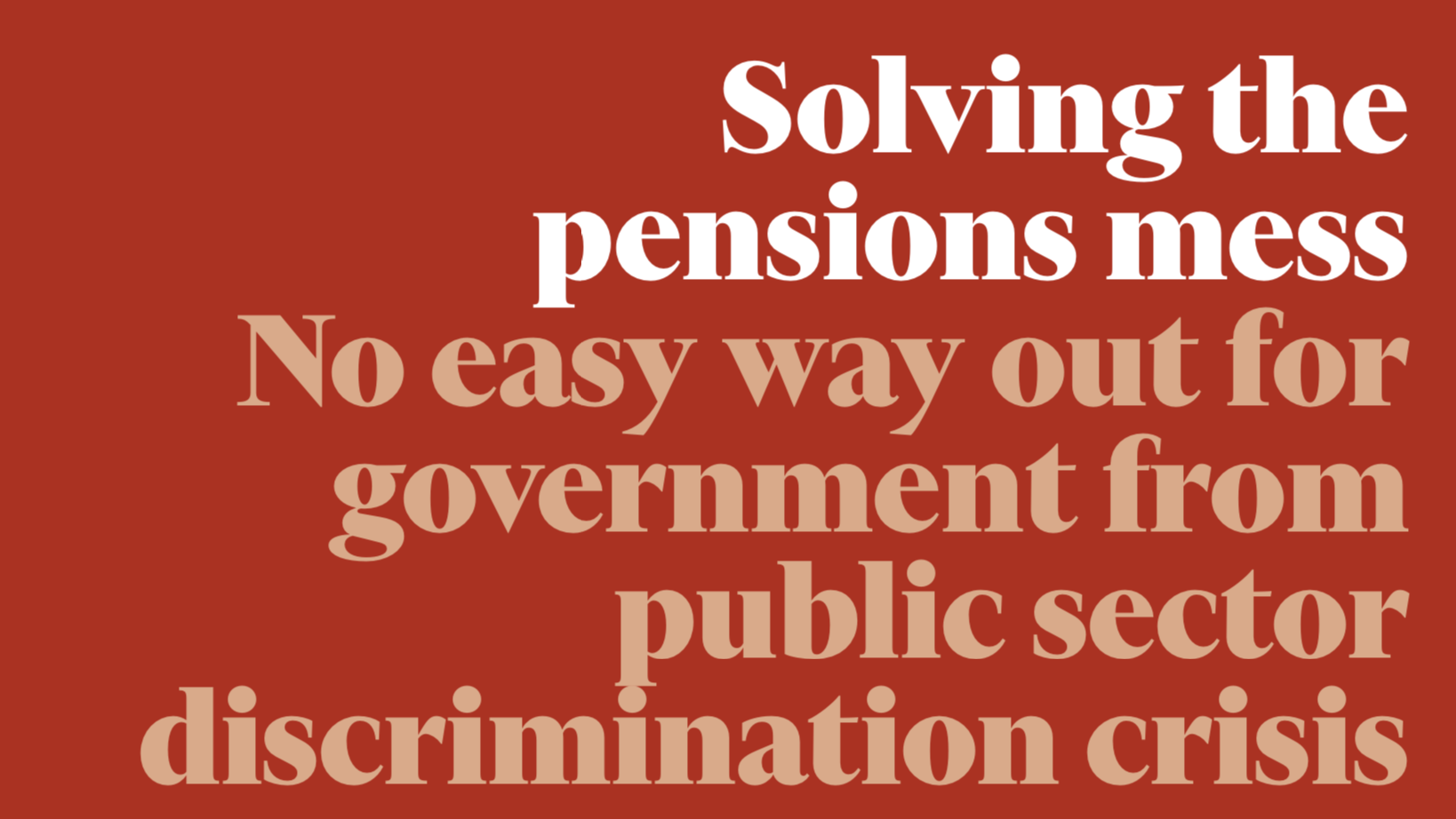 McLeod and Public Sector Pensions