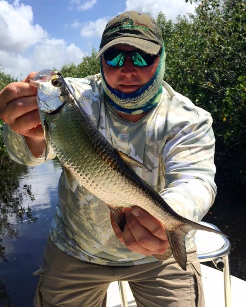 Scott went from big girls to small before he headed back home a month ago! Had some fun in the wind! #mangroveoutfitters #simmsfishing #cortlandline