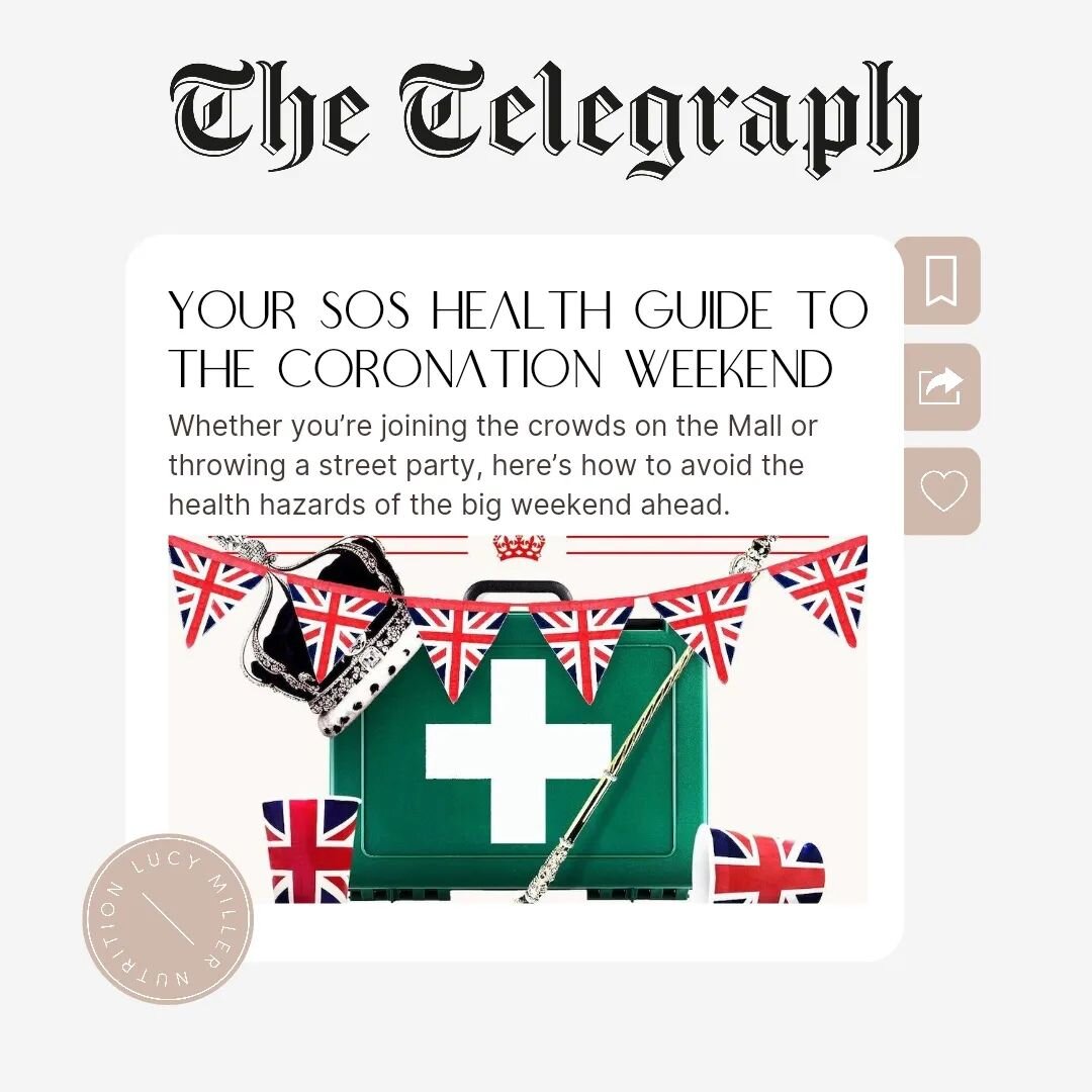 Have a read of today&rsquo;s Telegraph article, the &lsquo;SOS health guide to the Coronation weekend&rsquo; where I discuss some ways to avoid food poisoning when picnicking (if you&rsquo;re braving the British rain 🫣). From how to store food to re