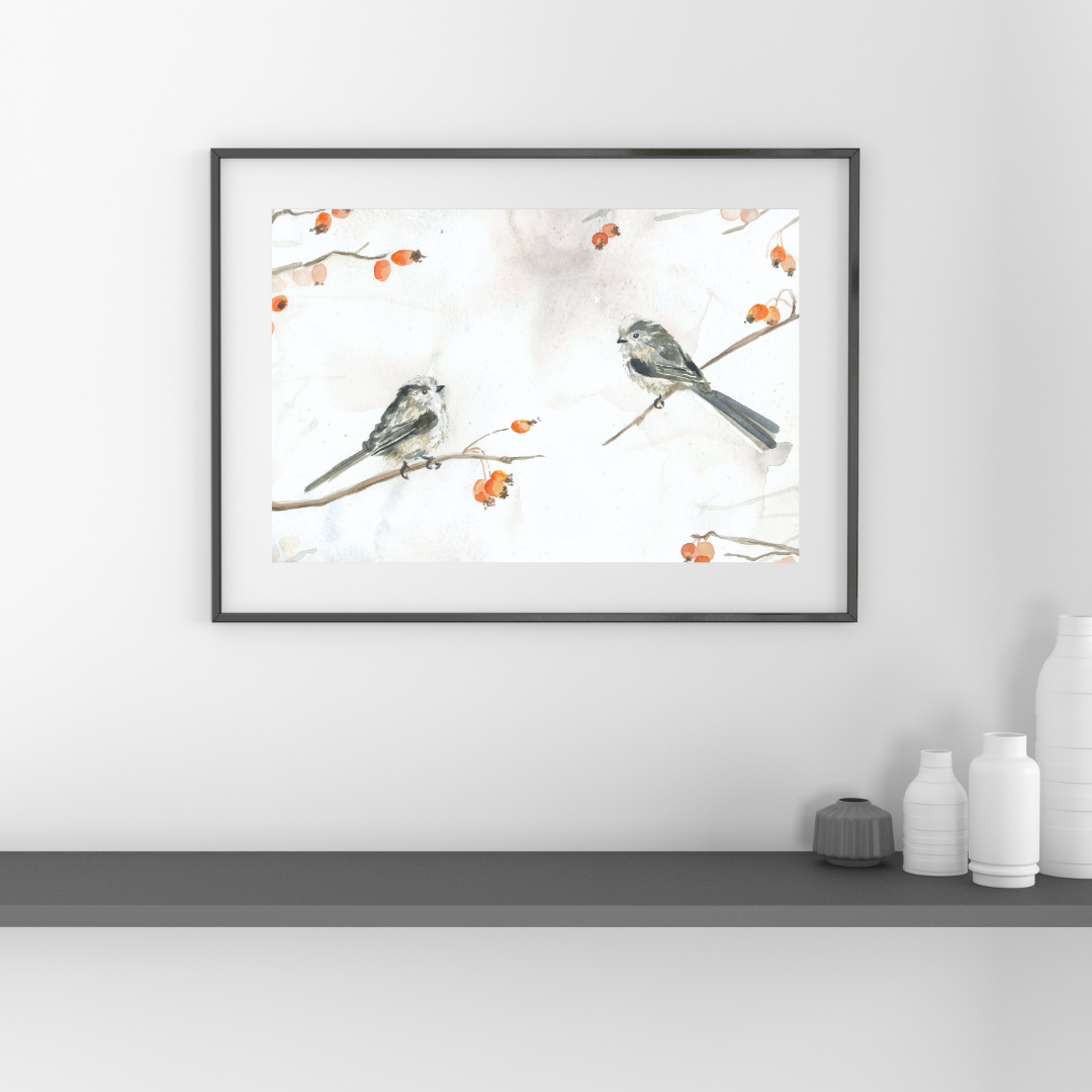 Long Tail Tits - A4 Print