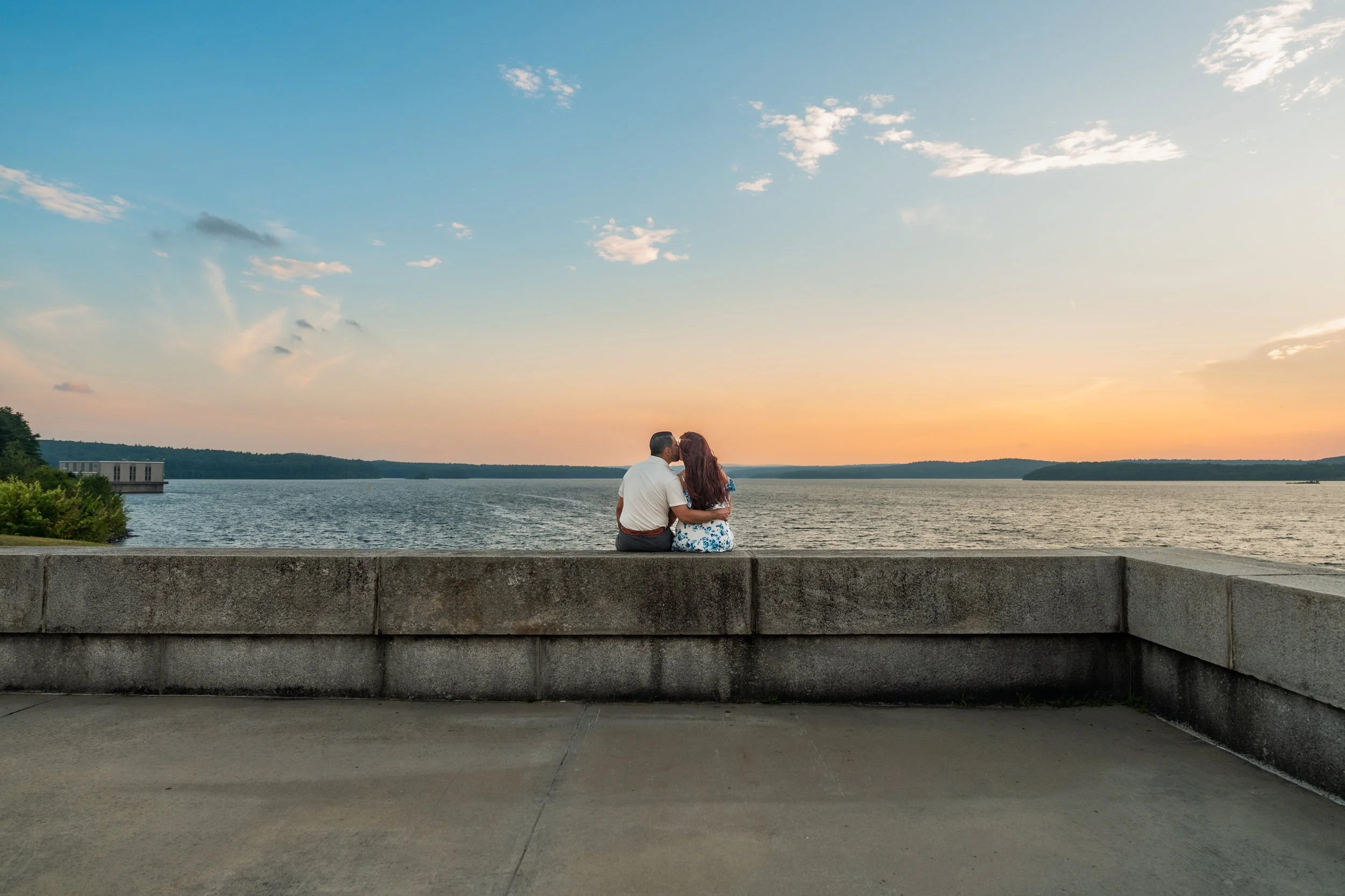 Wachusett Reservoir engagement photo session