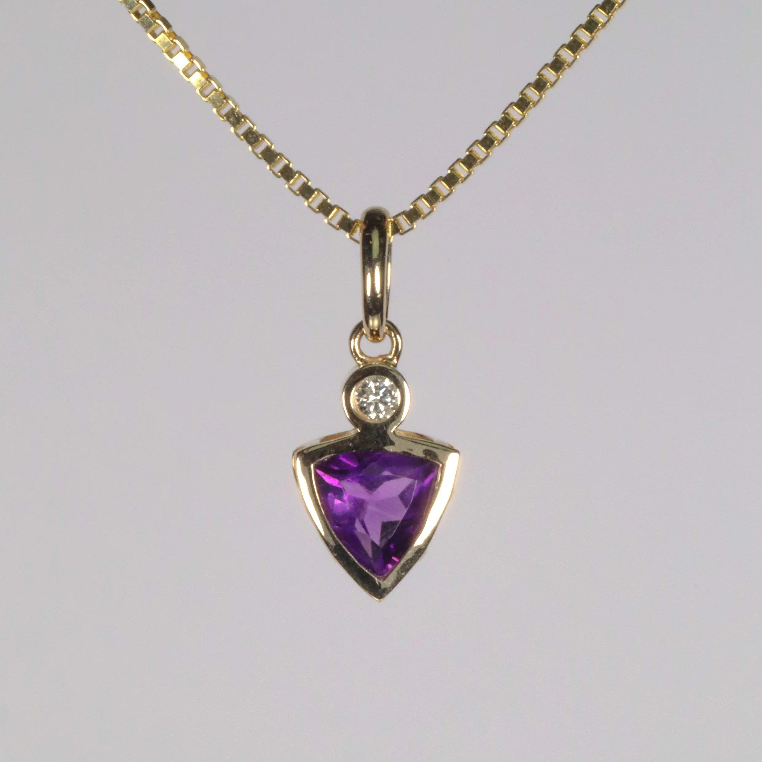 The Mini Petal Charm: Amethyst Trillion