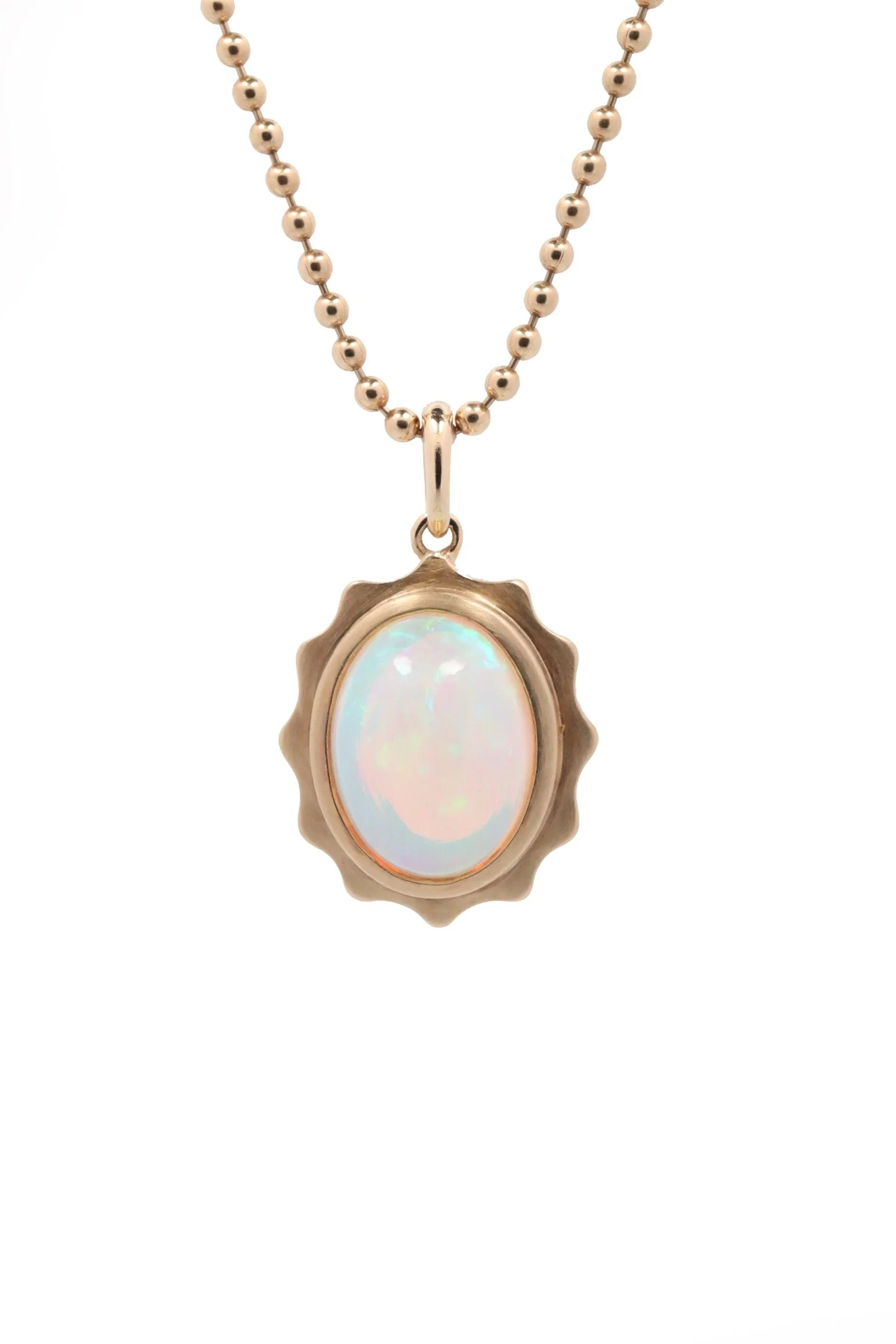 The Tides Charm: 5.53ct Ethiopian Opal Cabochon