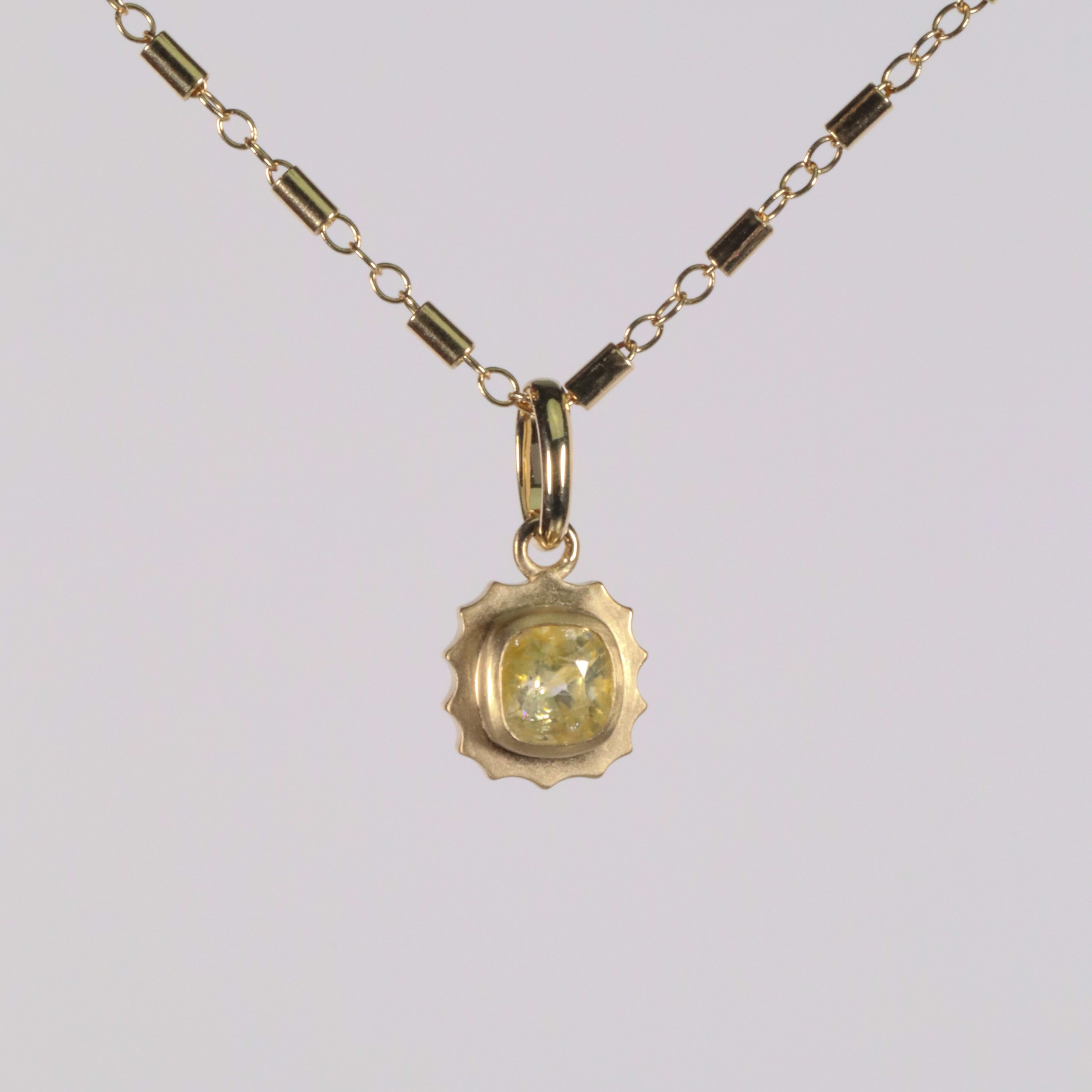 The Mini Tides Charm: 0.93ct Yellow Sapphire