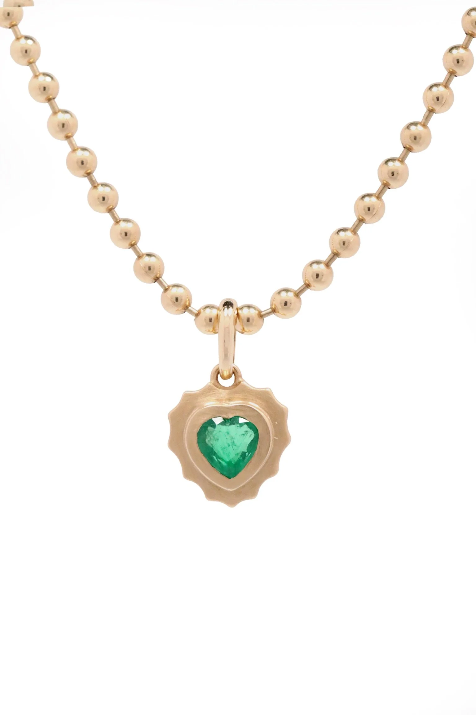 The Mini Tides Charm: 0.84ct Emerald Heart