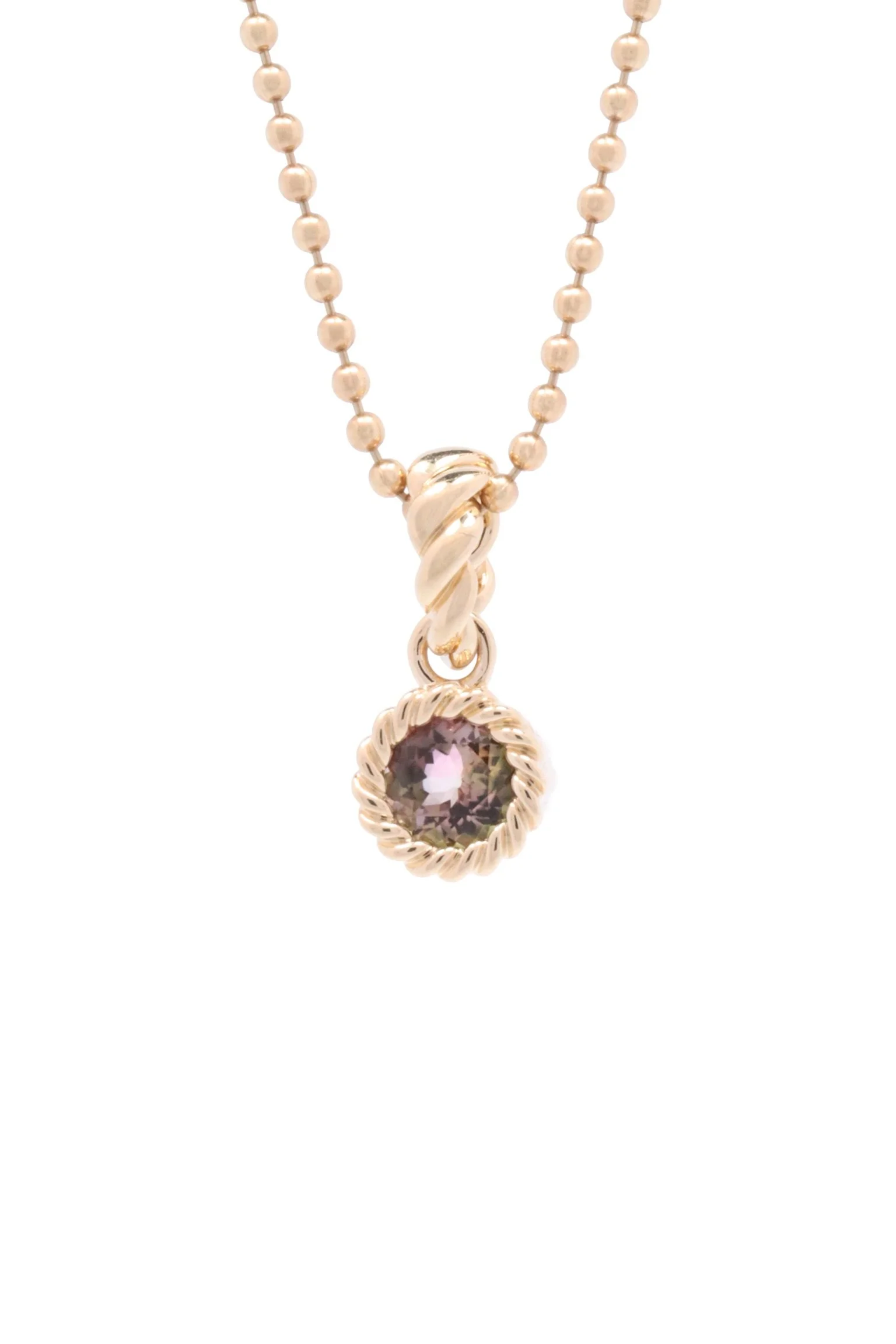The Twist Charm: 1.38ct Bi Color Tourmaline