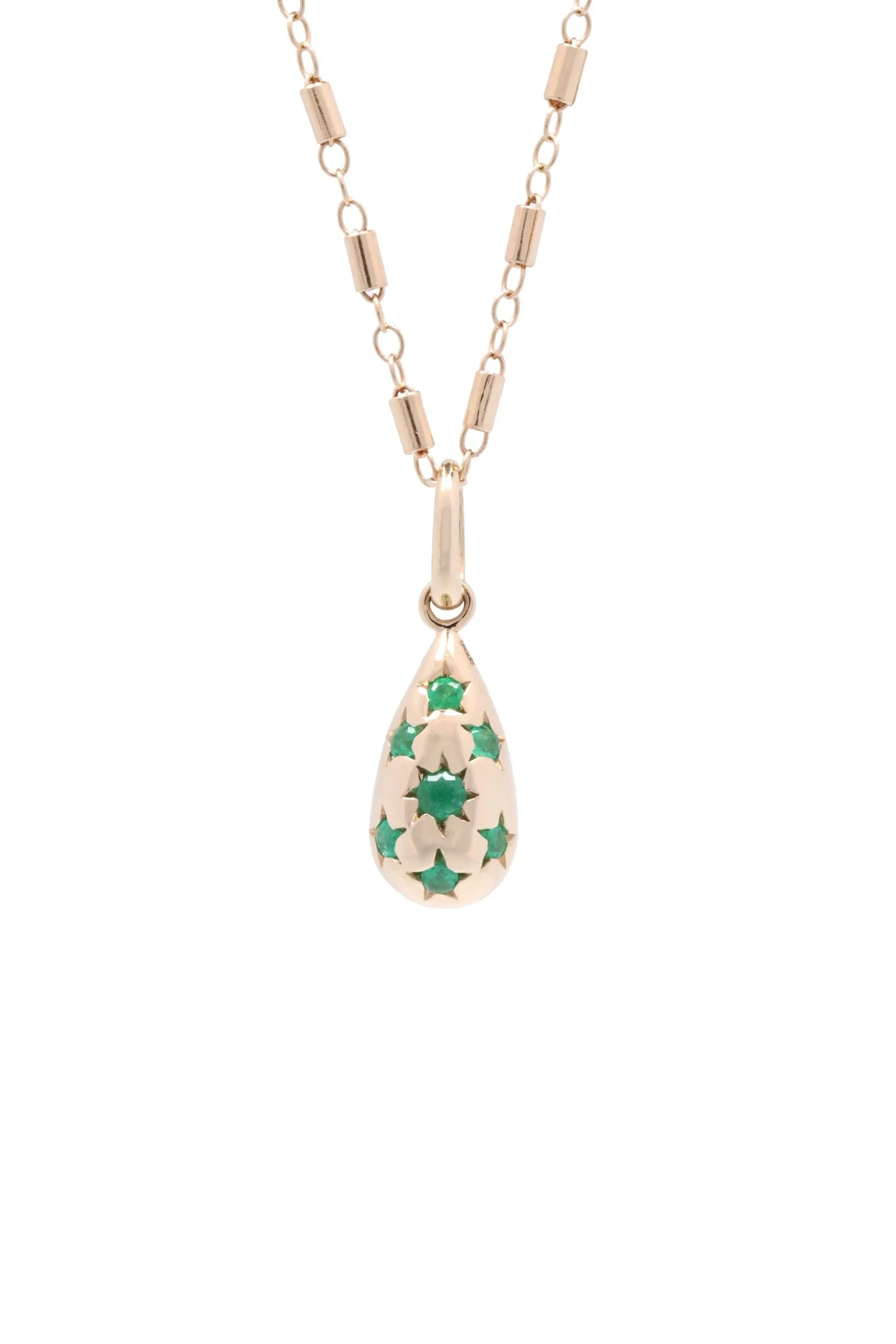 The Teardrop Charm: Emerald