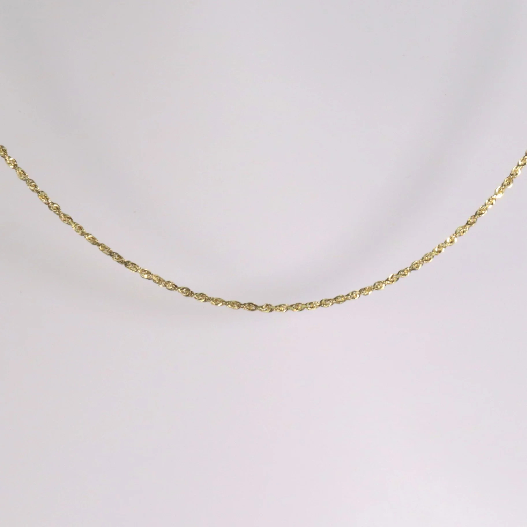 The 1.3mm Diamond Cut Rope Chain