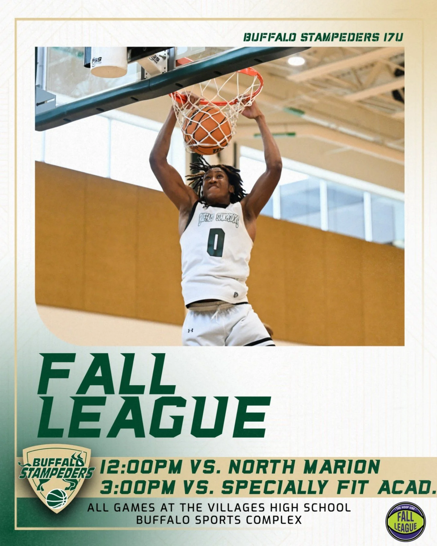 Come out to support our 17u Basketball team in action today at the Buffalo Sports Complex in Middleton!