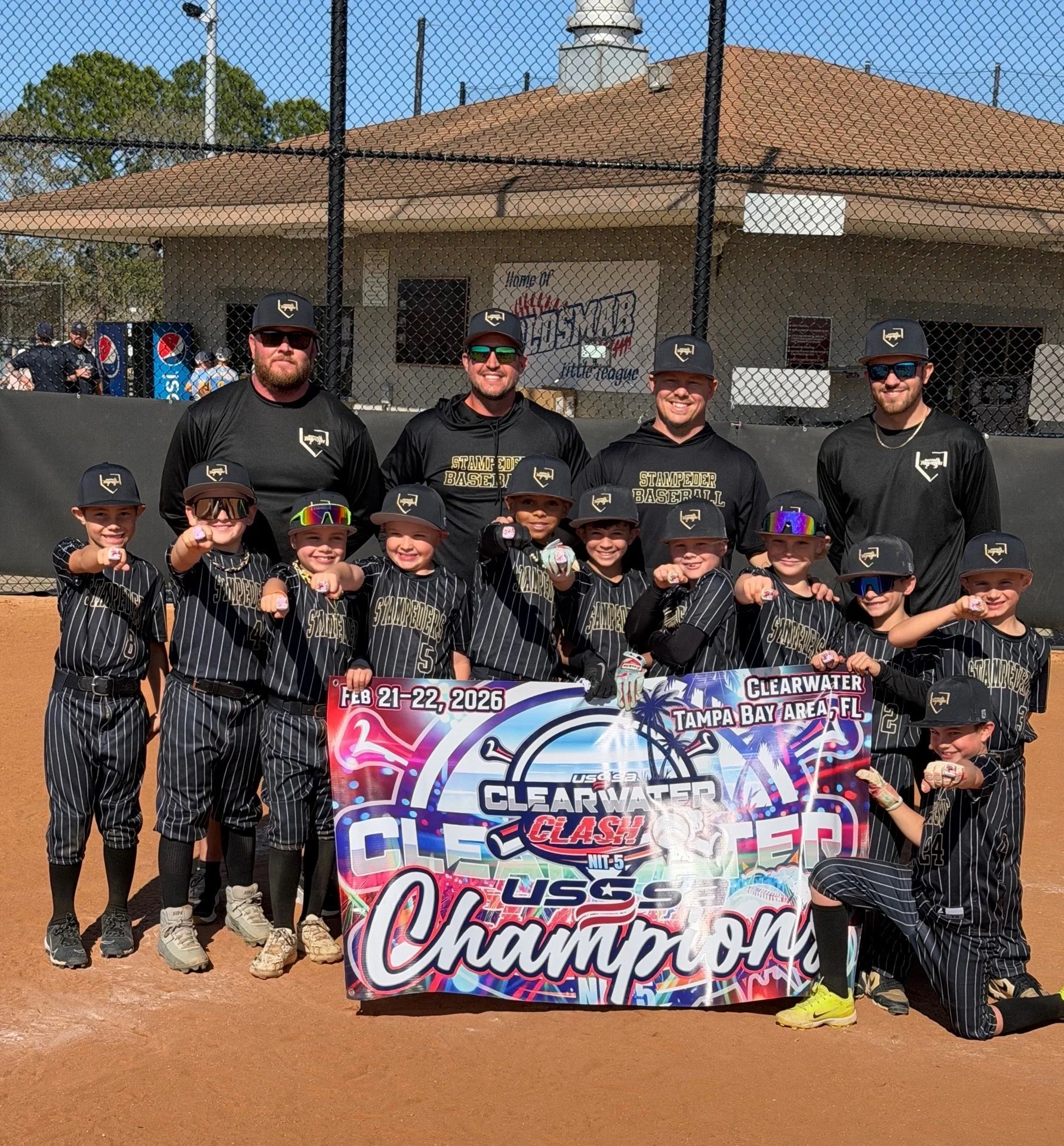 Congratulations to our Buffalo Stampeders 8u baseball team for winning the USSSA Clearwater Clash championship this past weekend! The team completed the championship effort with a walk-off hit to win it.