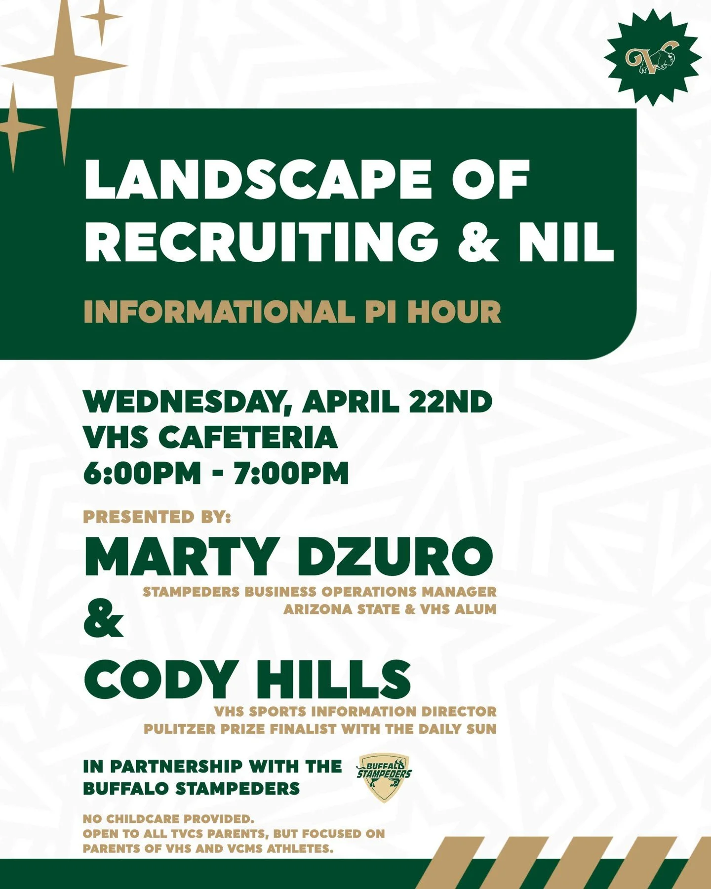 🚨 Don't miss it! 🚨 We're excited to continue our series of informational meetings for parents of student-athletes. TVCS parents can earn 1 hour of informational PI time.