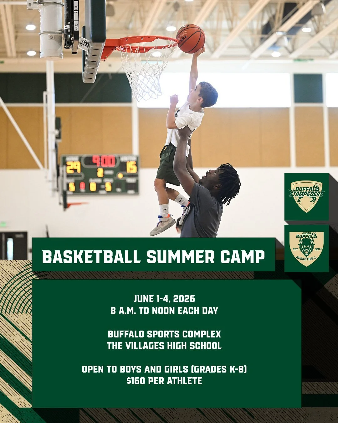 Registration is NOW OPEN for one of our most popular summer camp events of the year, as our Buffalo Stampeders Summer Youth Basketball Camp will take place June 1-4 in Middleton. Sign up by visiting the BASKETBALL page on our website today!